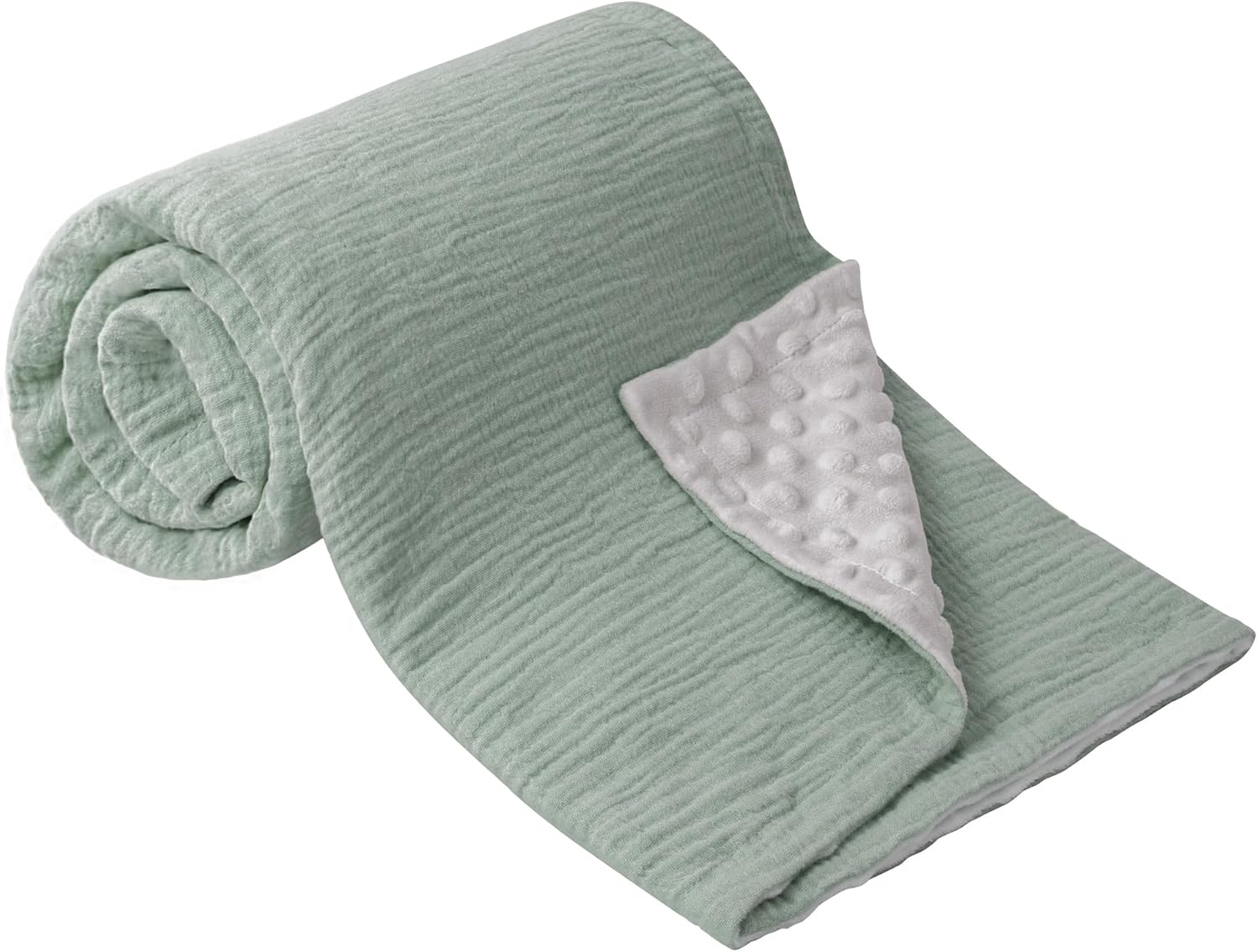 Bearmoss Baby Blanket - Soft Cozy 30x40 Inch Sage Green