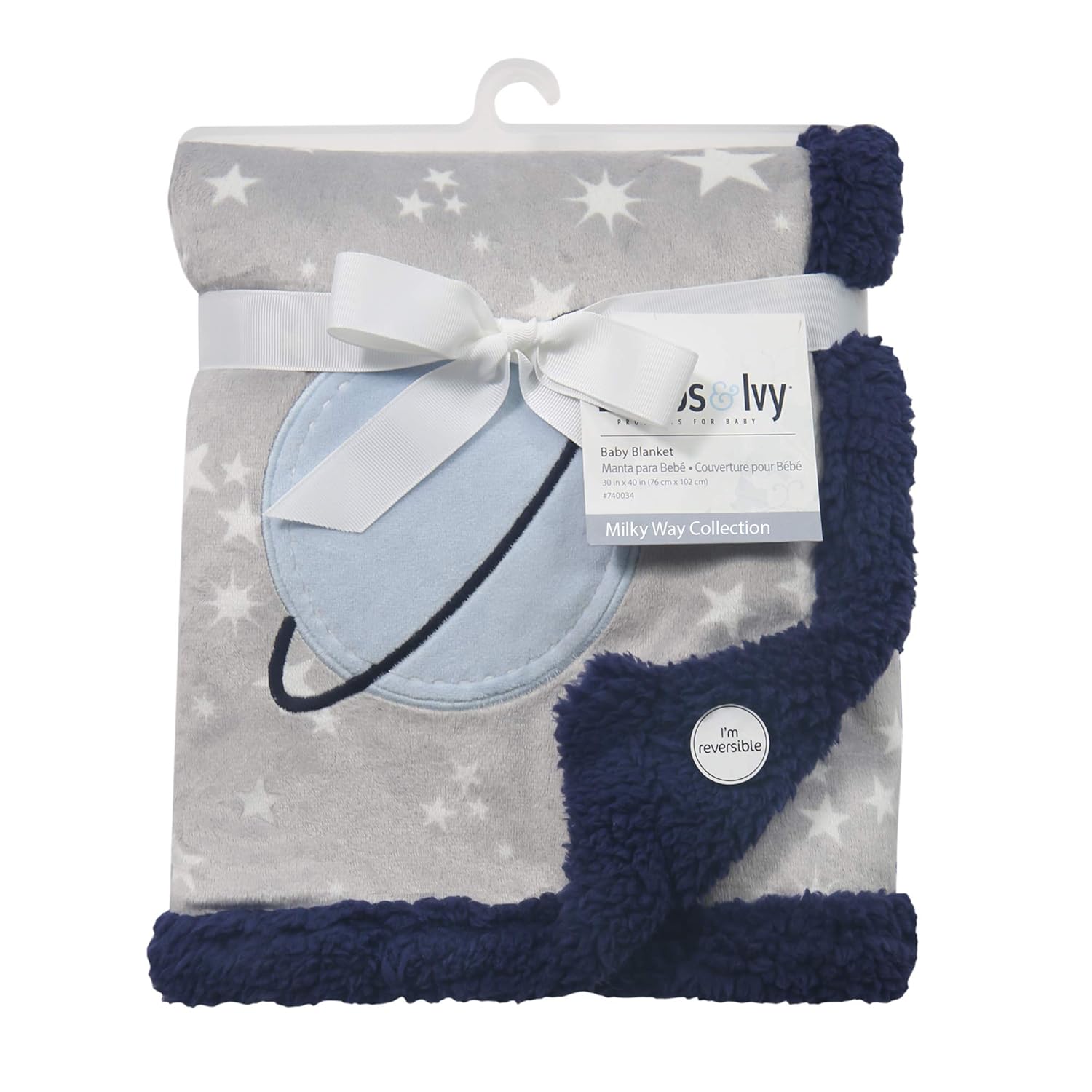 Lambs Ivy Milky Way Baby Blanket - Modern Celestial Design