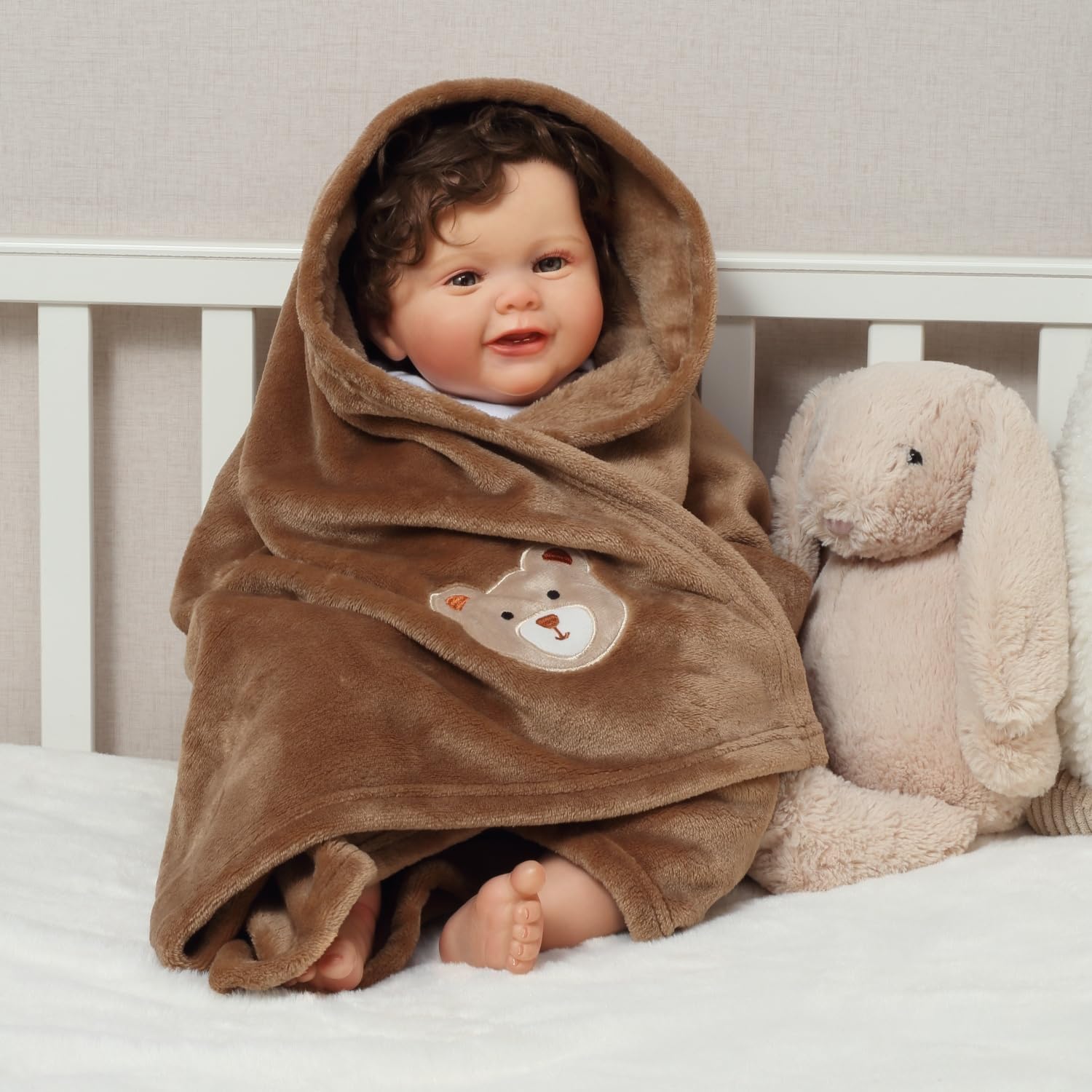 CREVENT 30X40 Fluffy Bear Baby Blanket