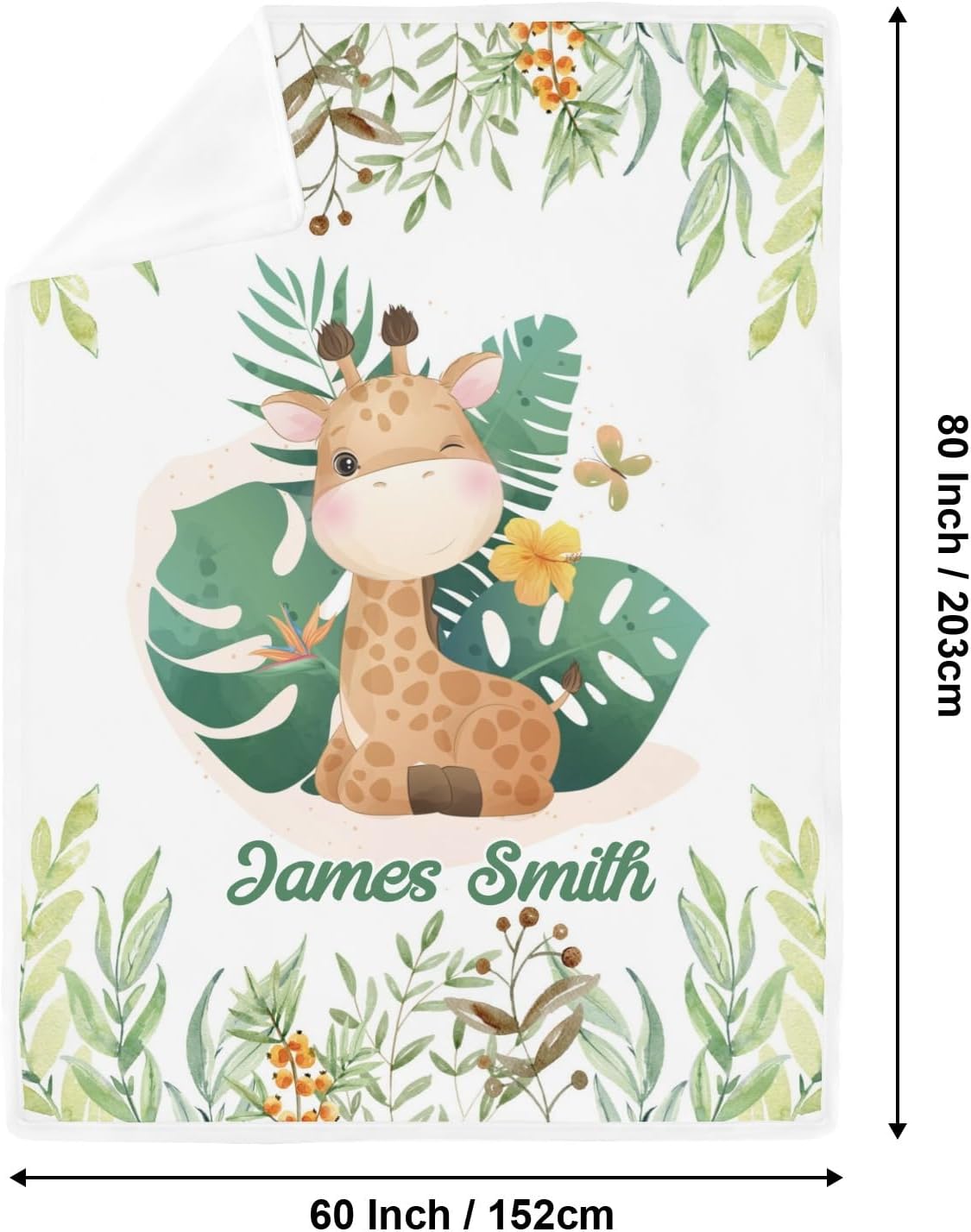 Deven Cute Giraffe Cooling Blanket for Toddler