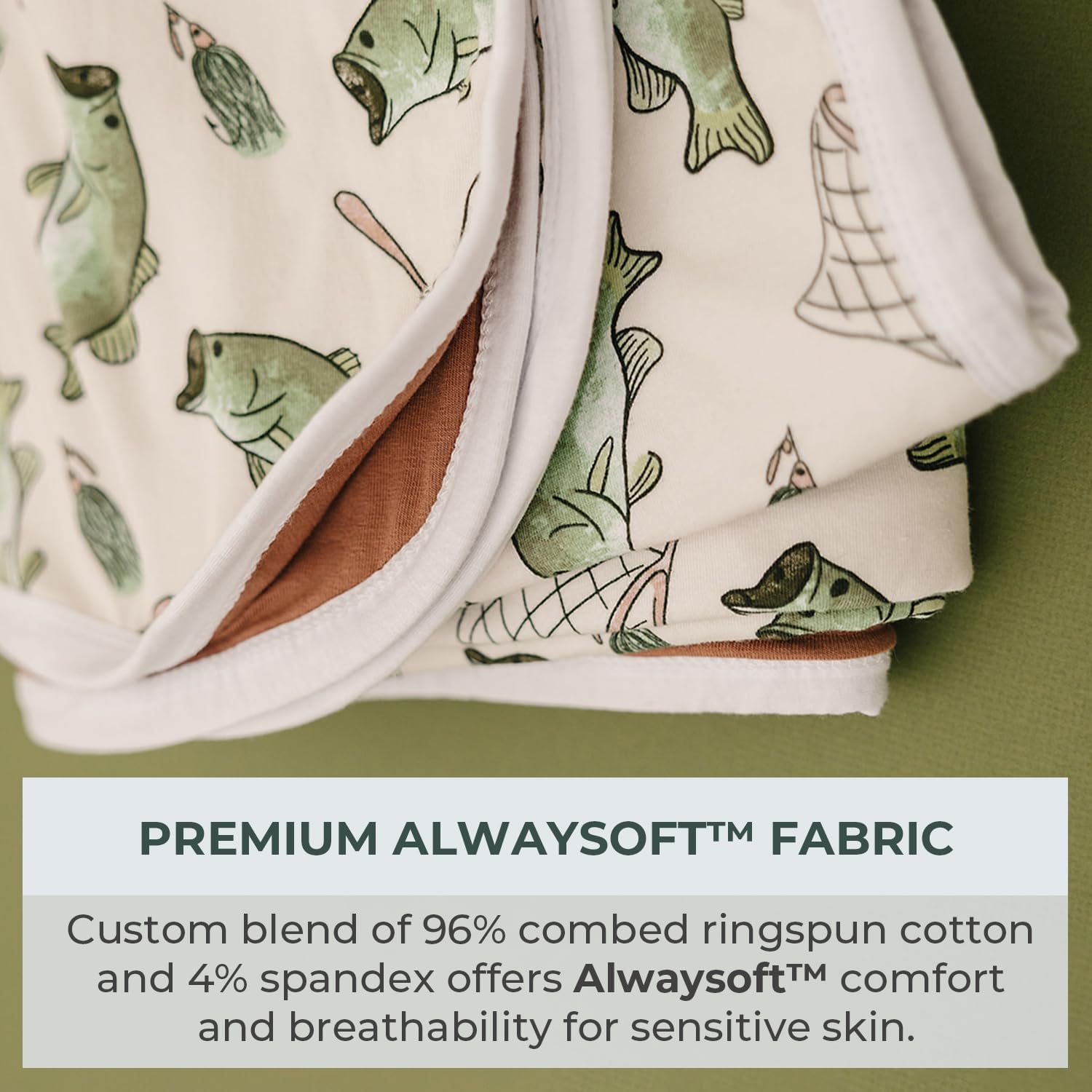 Pobi Baby Premium Stretchy Quilt - Gone Fishing