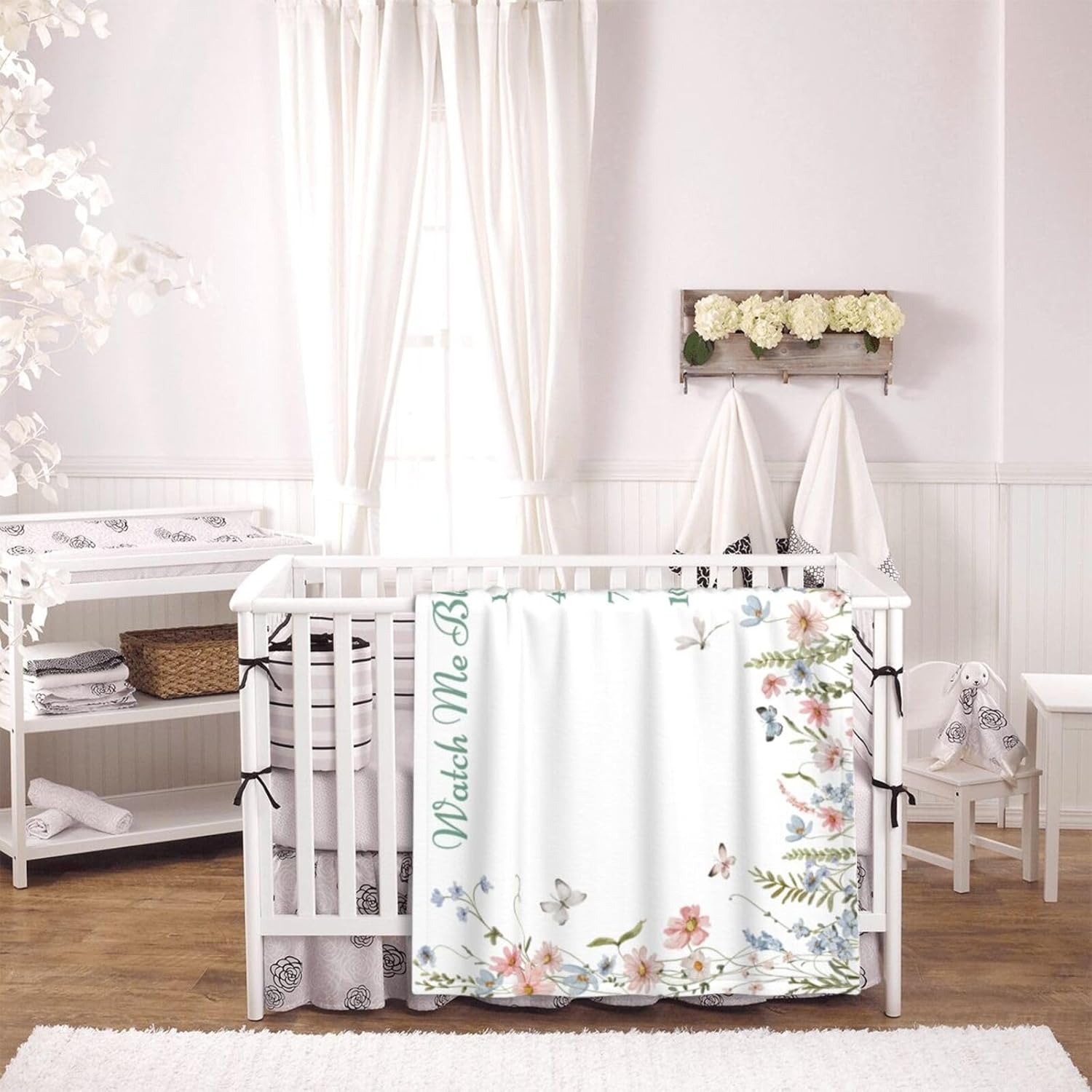 Wildflower Baby Monthly Blanket - Soft Personalized Boho Design