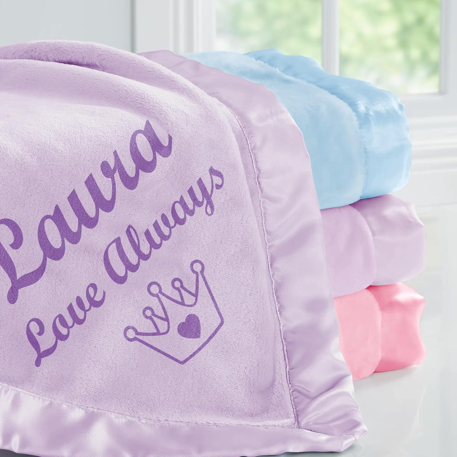 Yofair Personalized Baby Blanket with Name Customized Gift