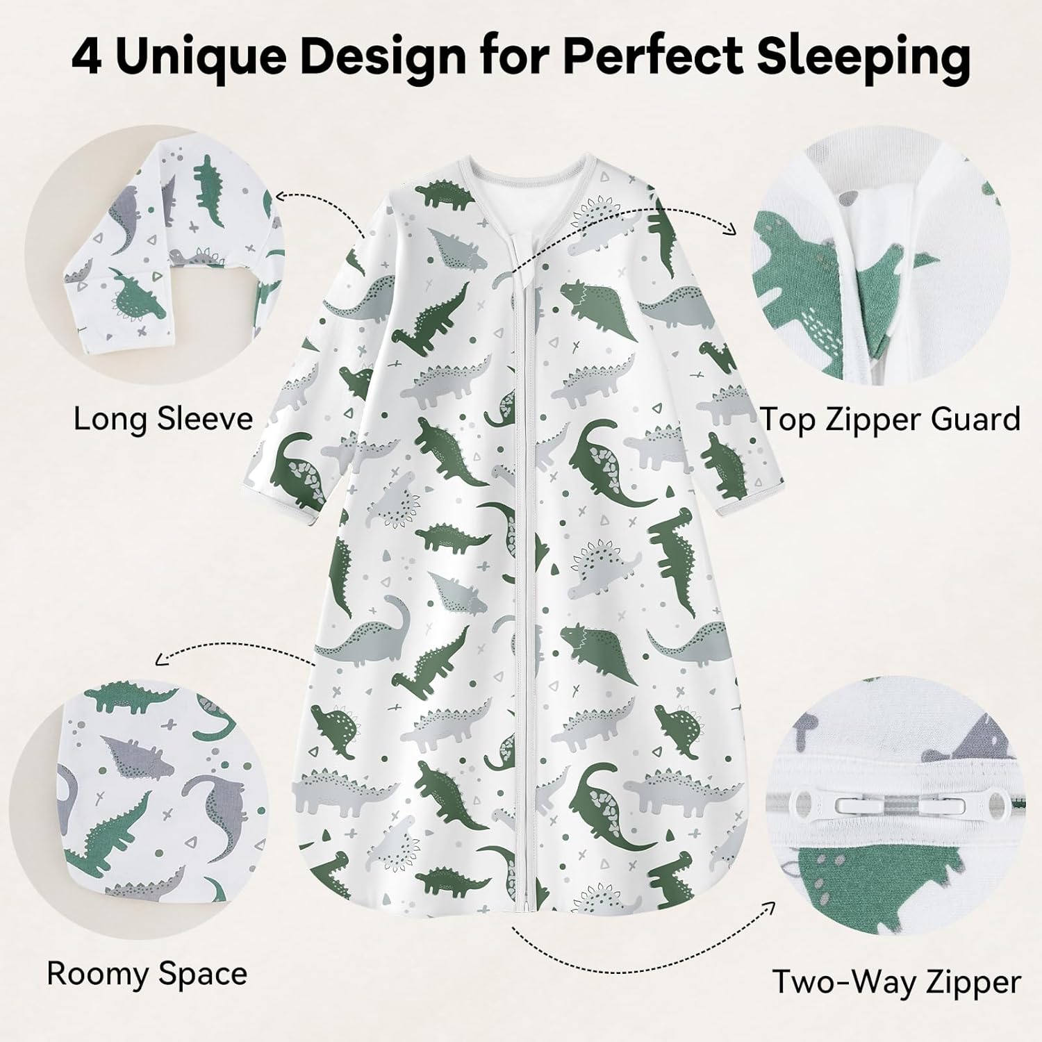 Unnivoll Baby Sleep Sack 6-12 Months 2 Pack 05 Tog