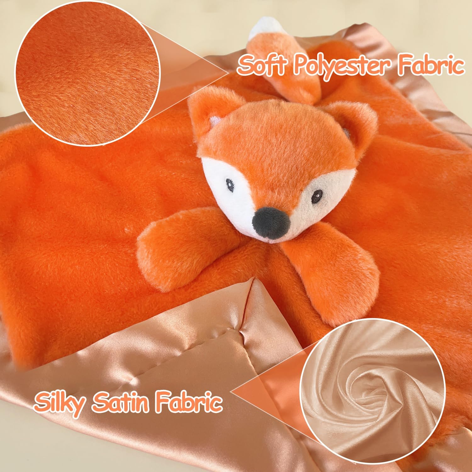 Babycolor Fox Baby Security Blanket Lovey 15