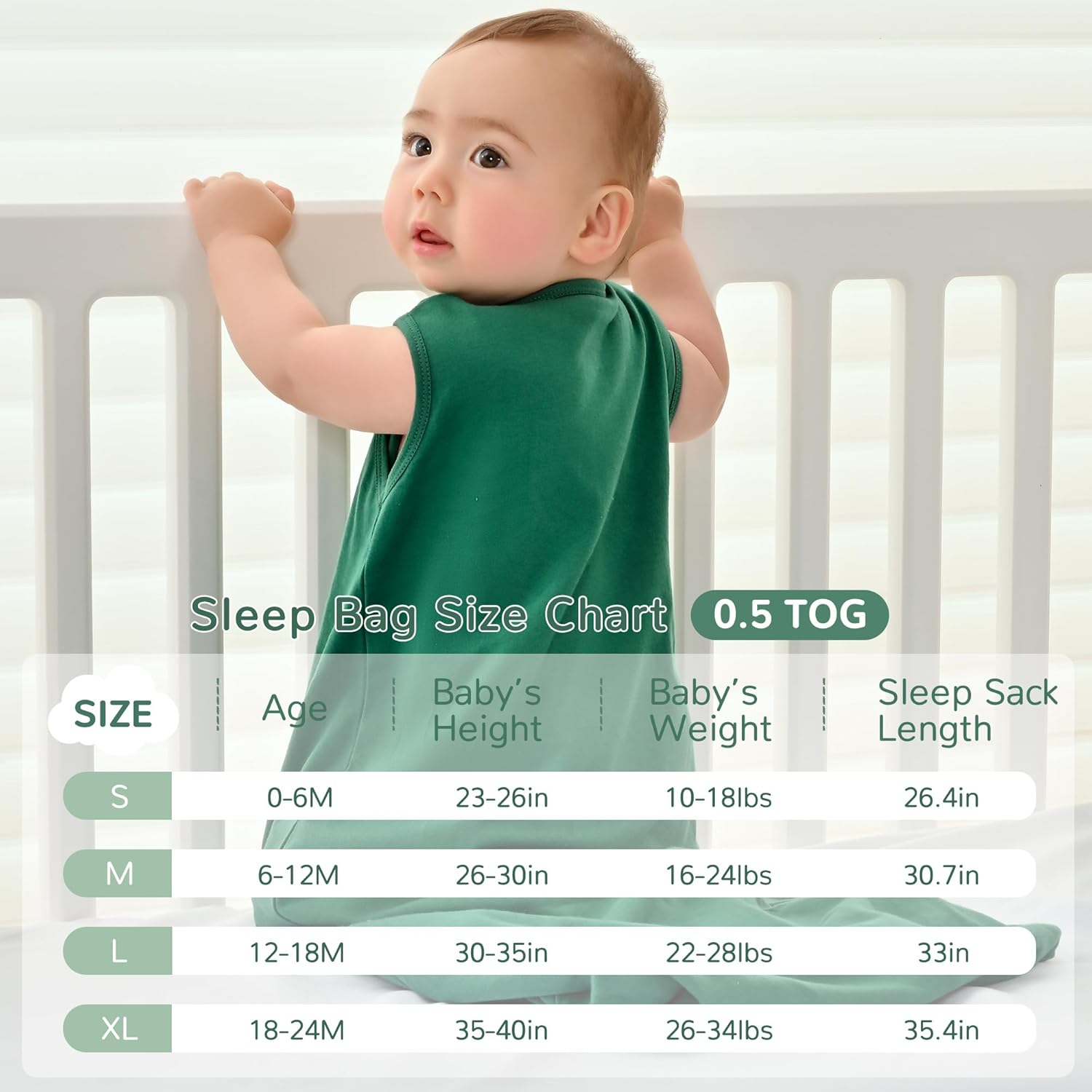 JELLYMONI 6-12M Baby Sleep Sack 3 Pack 100 Cotton 05 TOG 1