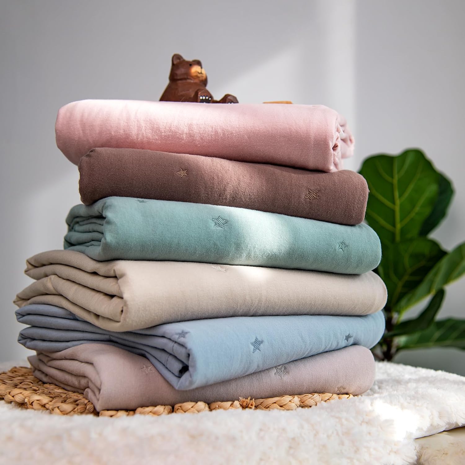 Lulu Moon Baby Crib Blanket - Lightweight 30x40 Jersey Cotton Quilt
