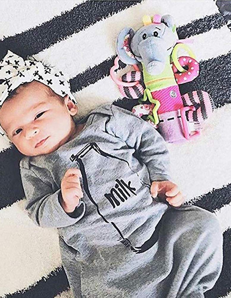 COLOOM Baby Grey Milk Bottle Print Sleeping Bag