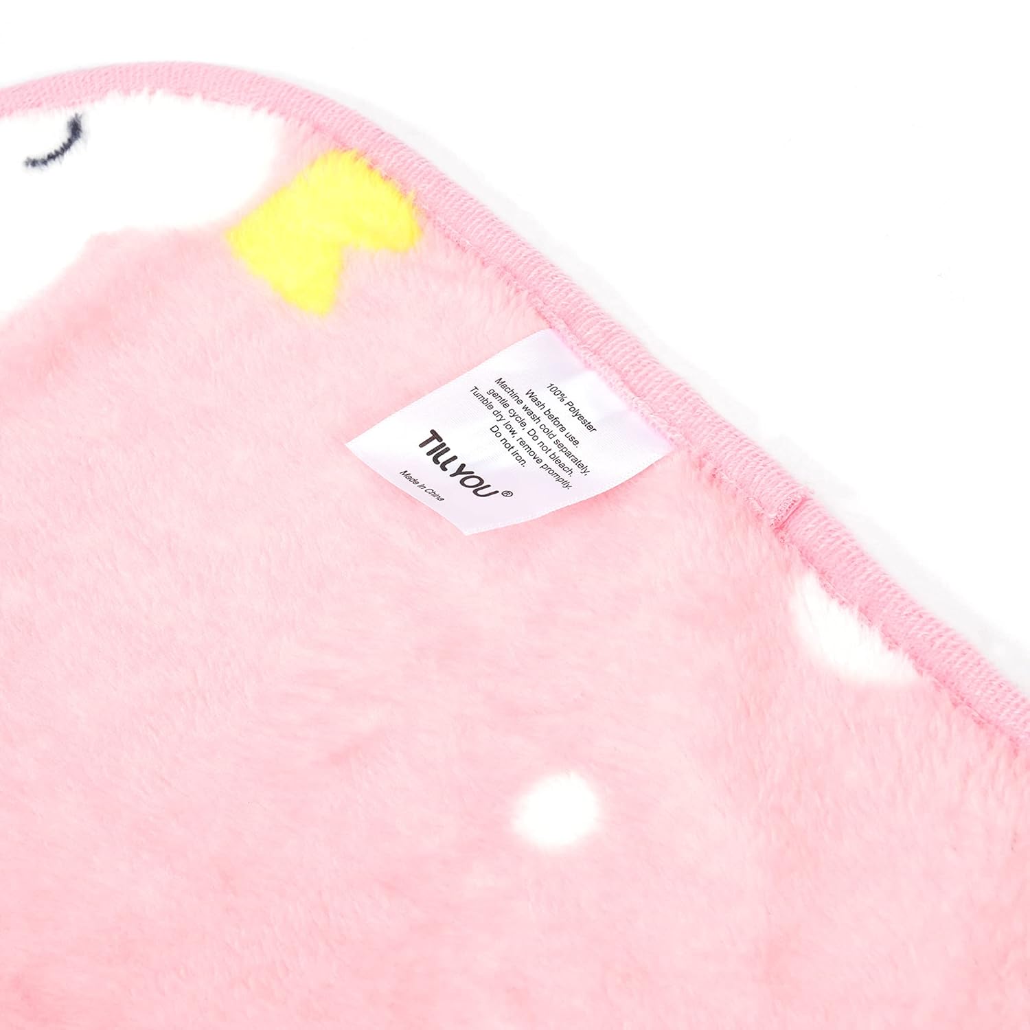 TILLYOU Toddler Flannel Blanket - 40x50 Inches Pink Cloud 1