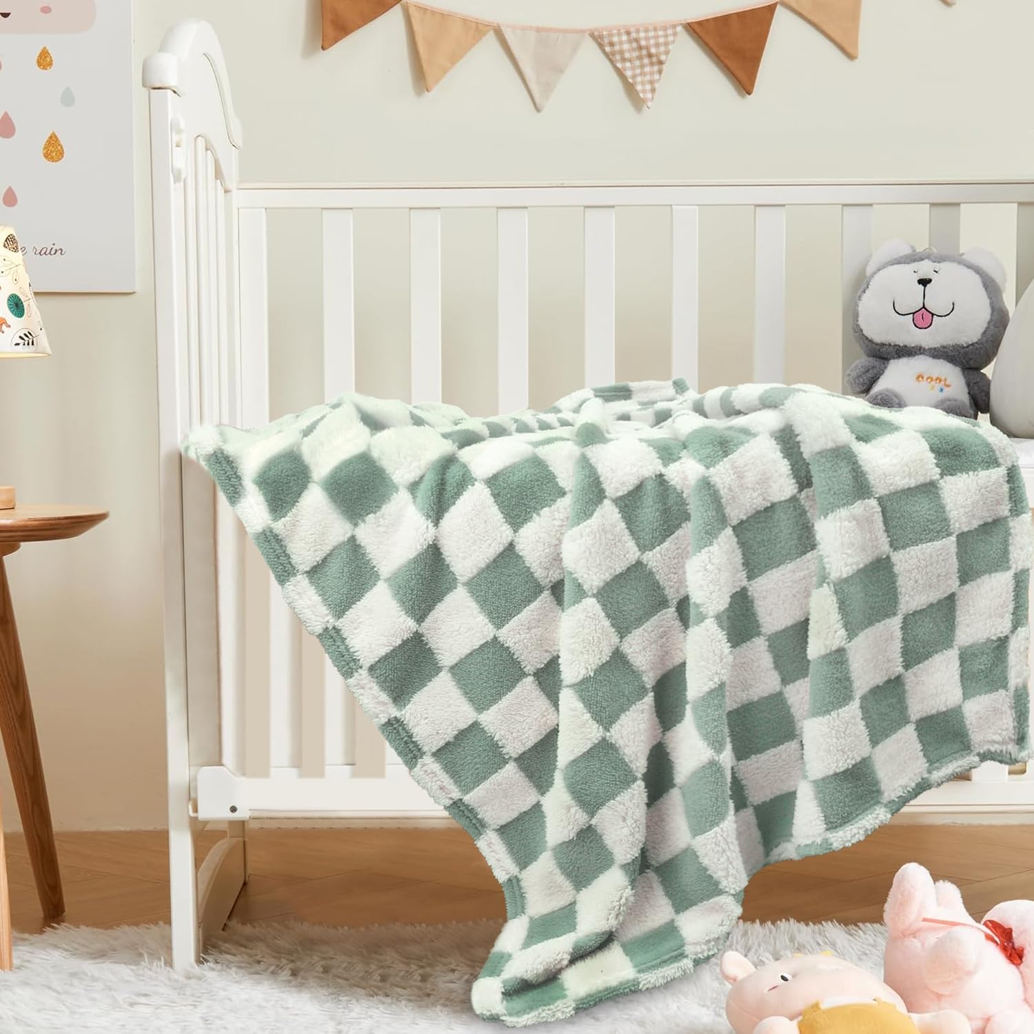 HOMRITAR Checkered Baby Blanket 30x40 Inch 1
