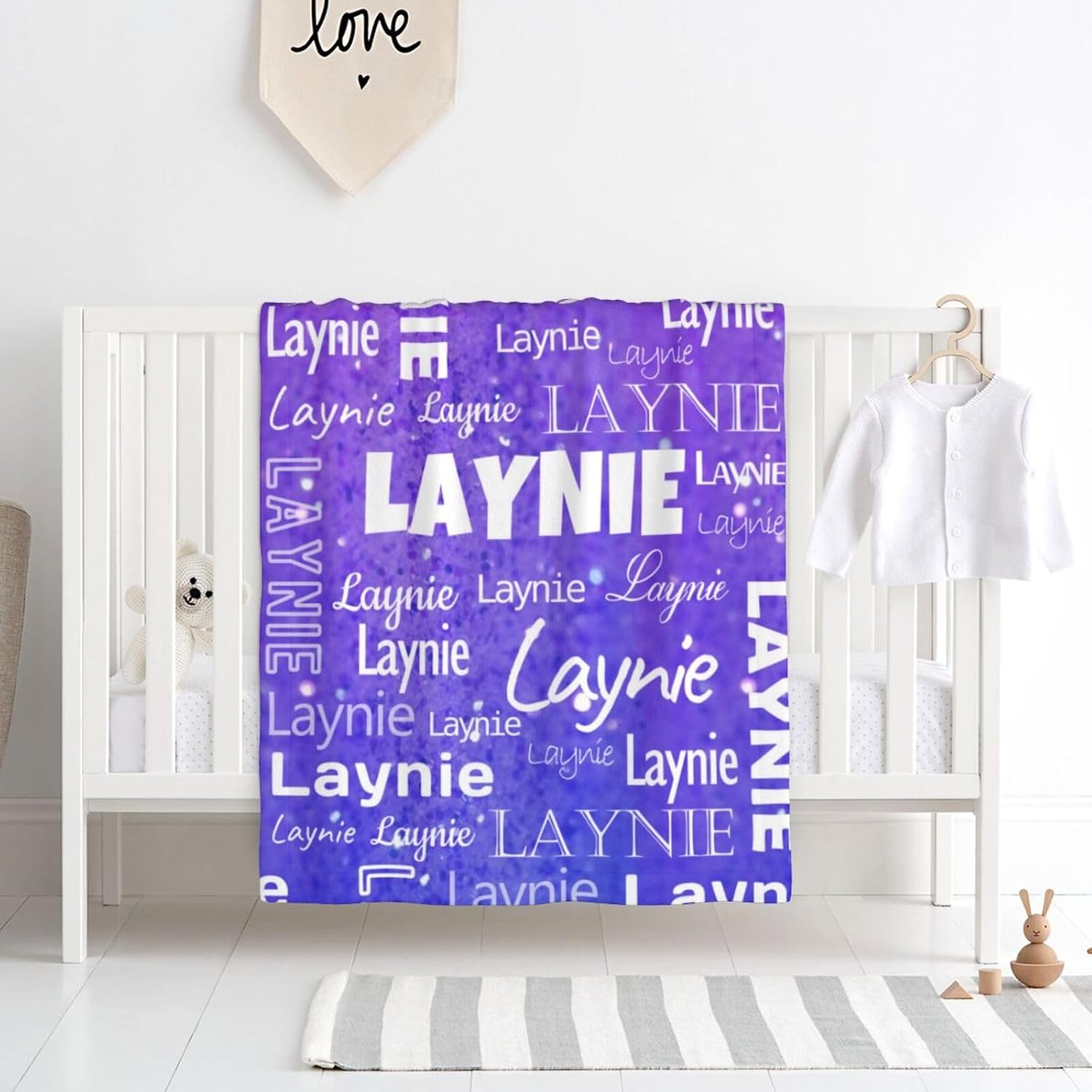 Personalized Baby Blanket With Name and Monogram