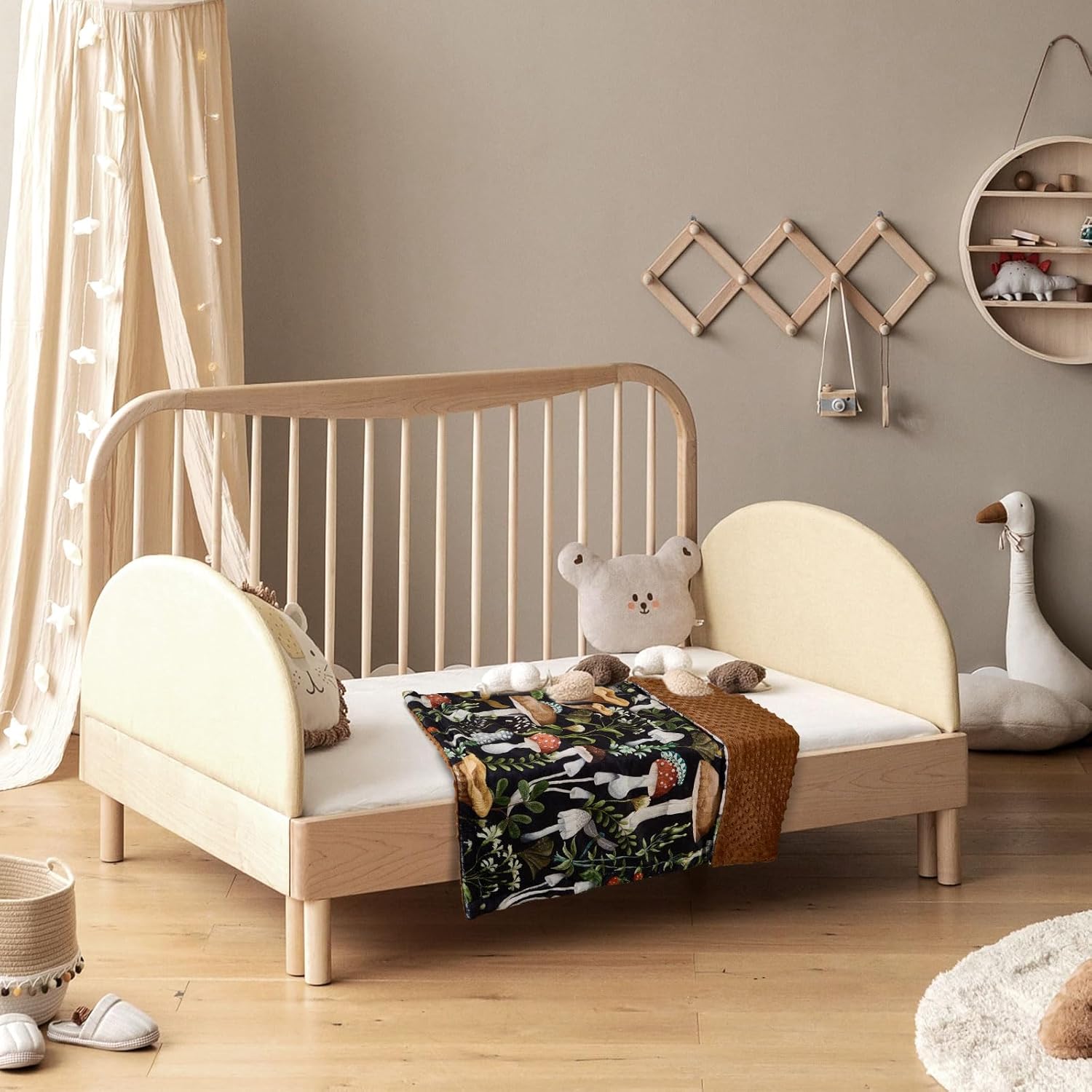 DCOOLGO Mushroom Baby Blanket - Soft Fleece Double Layer 265x40 Inches