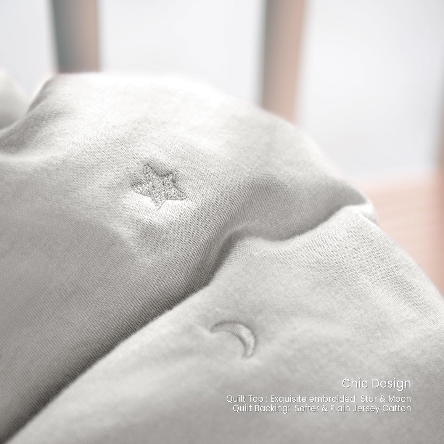 Lulu Moon Baby Crib Blanket - Lightweight 30x40 Jersey Cotton Quilt