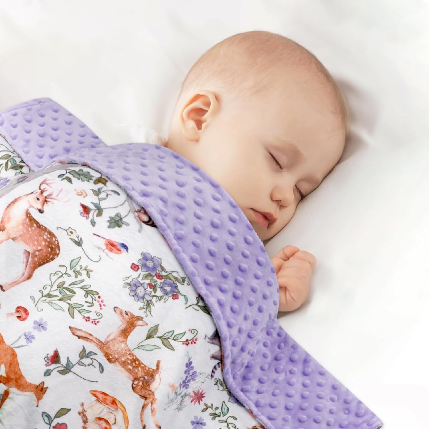CARUILI Baby Blanket with Woodland Print