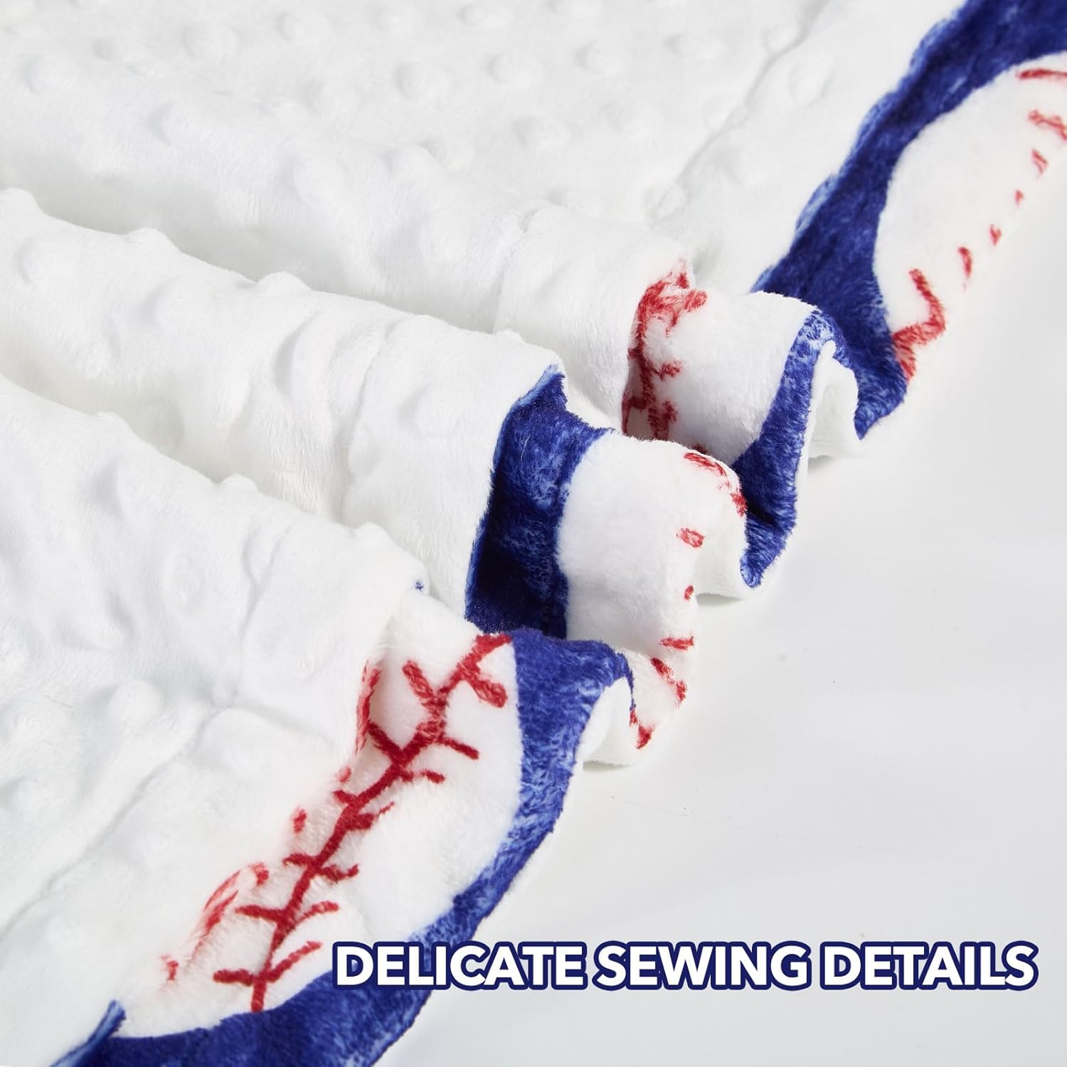 Baseball Baby Blanket Soft Fleece Double Layer 265x40 Inches