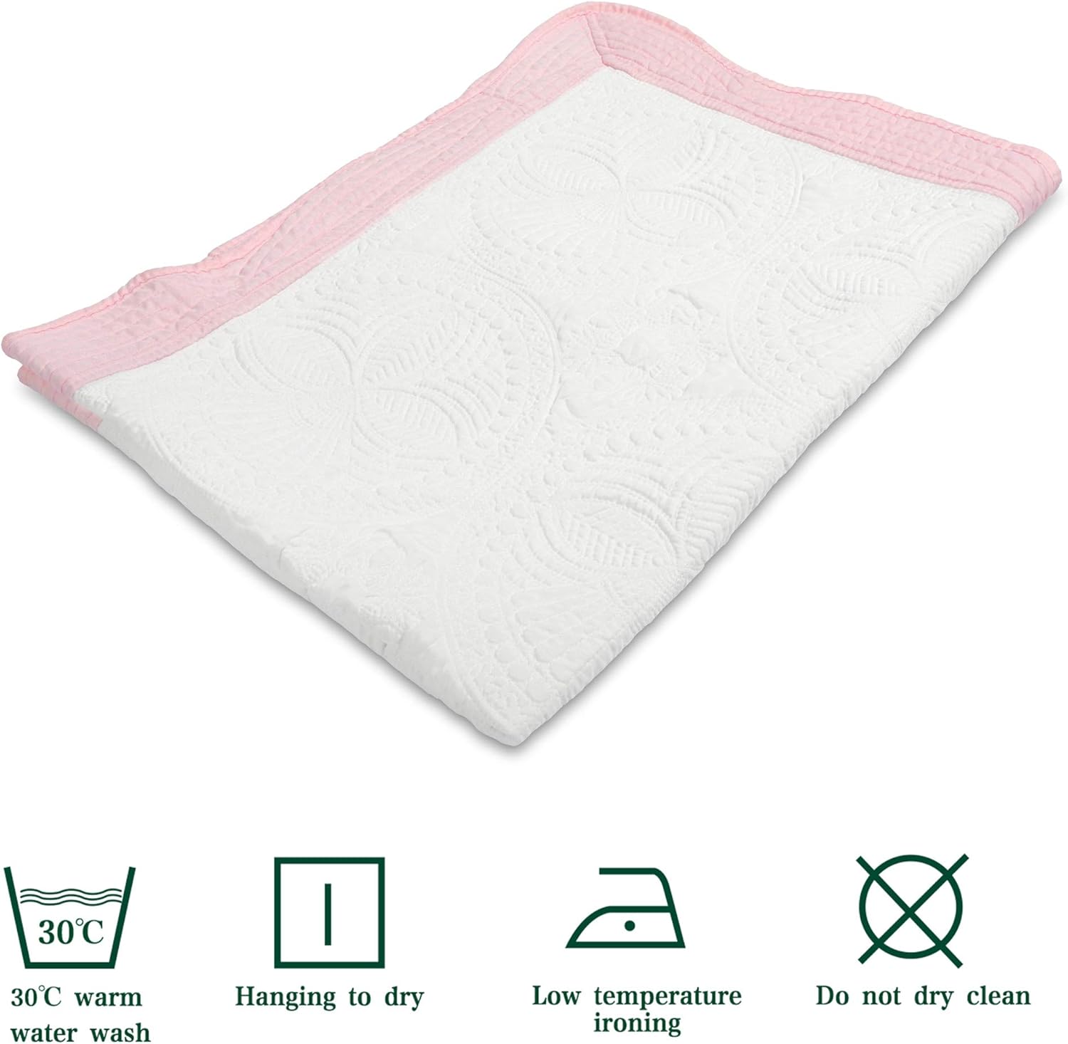 MONOBLANKS Baby Quilt Personalized Monogram Throw Blanket Four Seasons