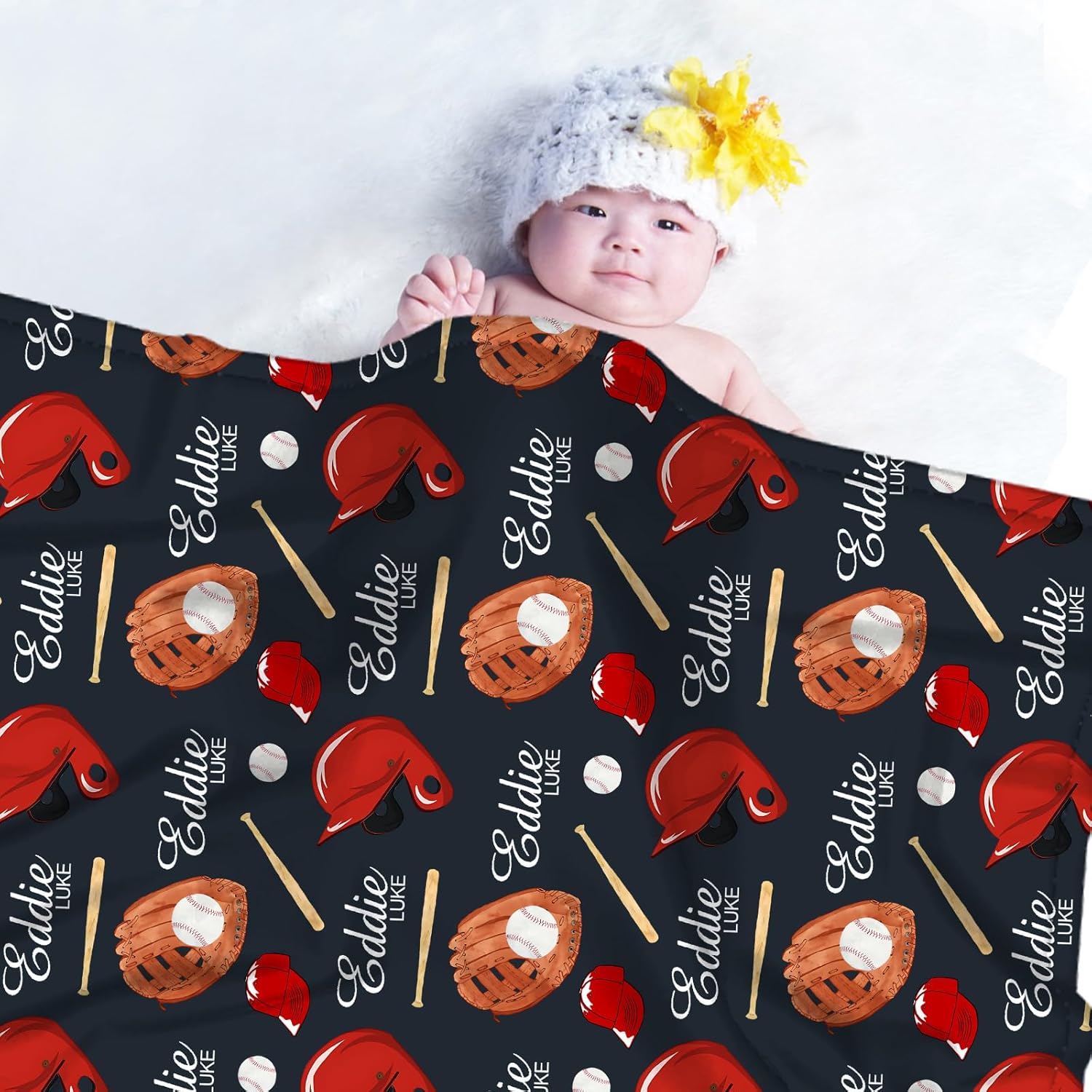 Personalized Baby Blanket - Soft Flannel Fleece with Name