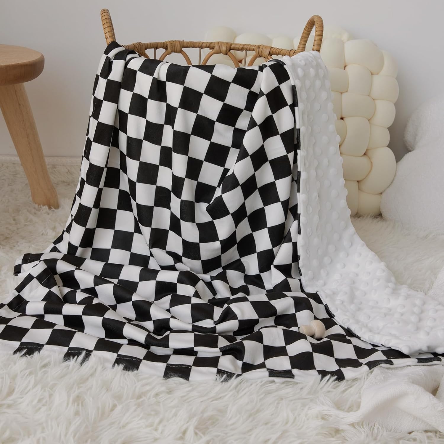 CIVARUA KIDS Checkered Baby Blanket for Boys