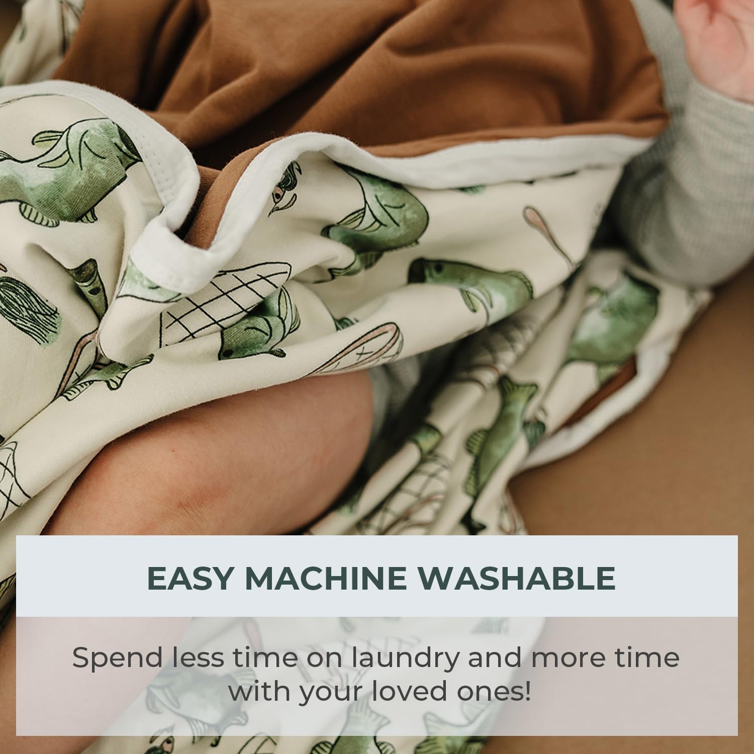Pobi Baby Premium Stretchy Quilt - Gone Fishing