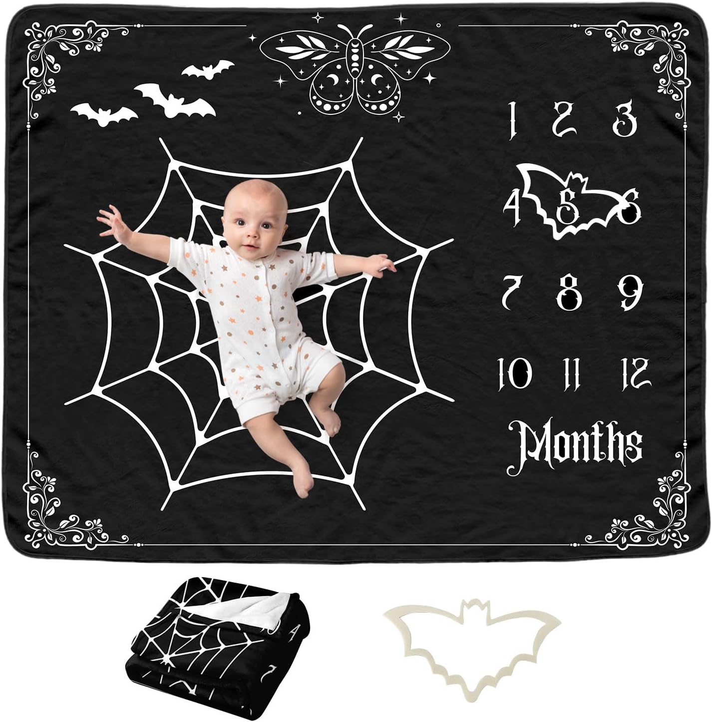 Gothic Baby Monthly Blanket for Boys