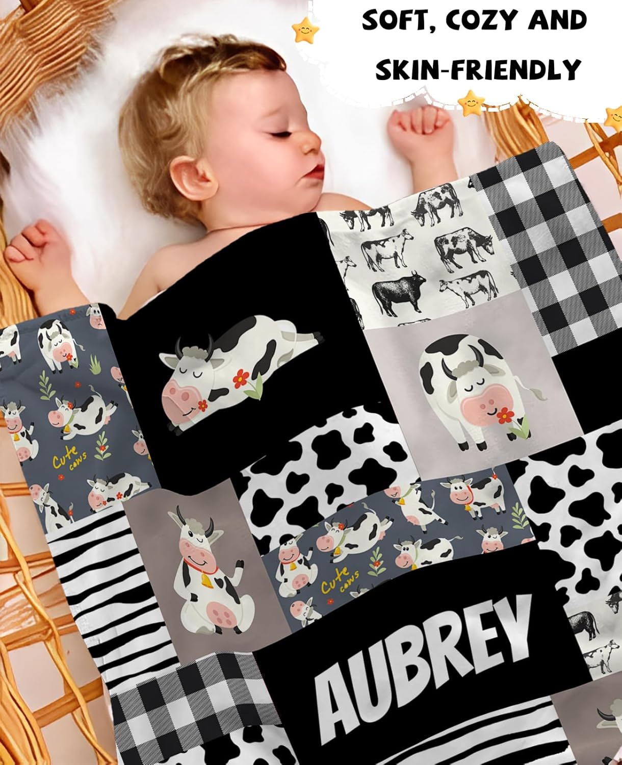 Personalized Baby Blanket with Name for Girls Boys
