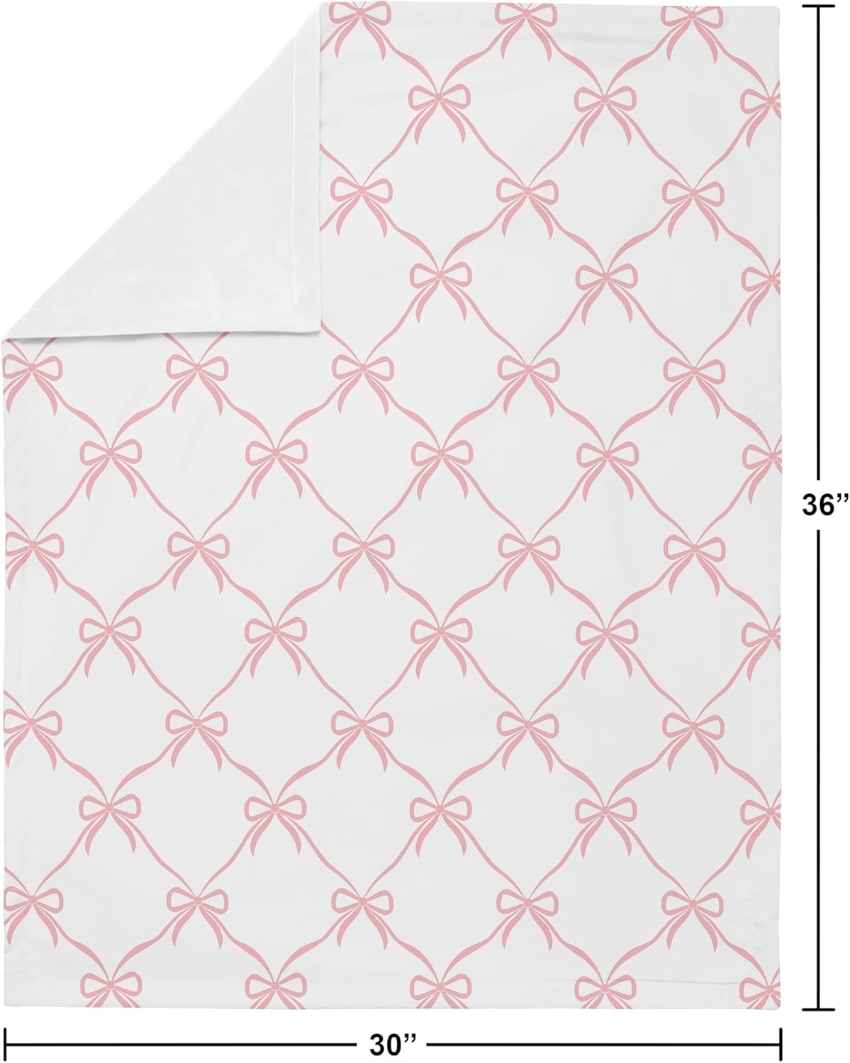 Sweet Jojo Designs Baby Blanket with Pink Bows