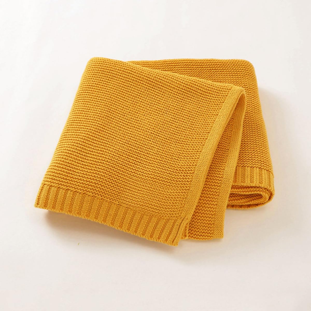 Personalized Cotton Knitted Blanket with Embroidered Name