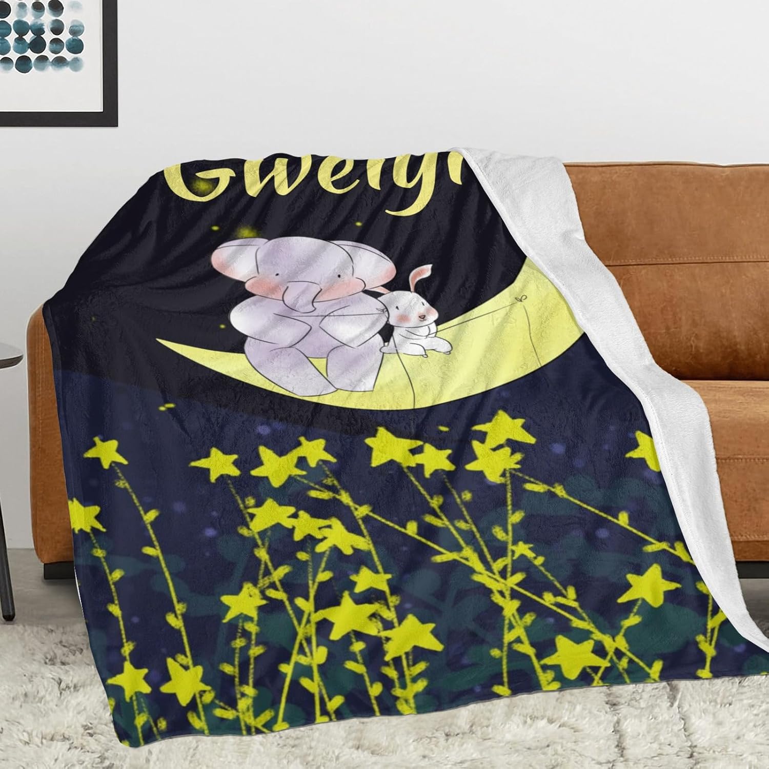 Personalized Baby Blanket with Name 40x50 Inches