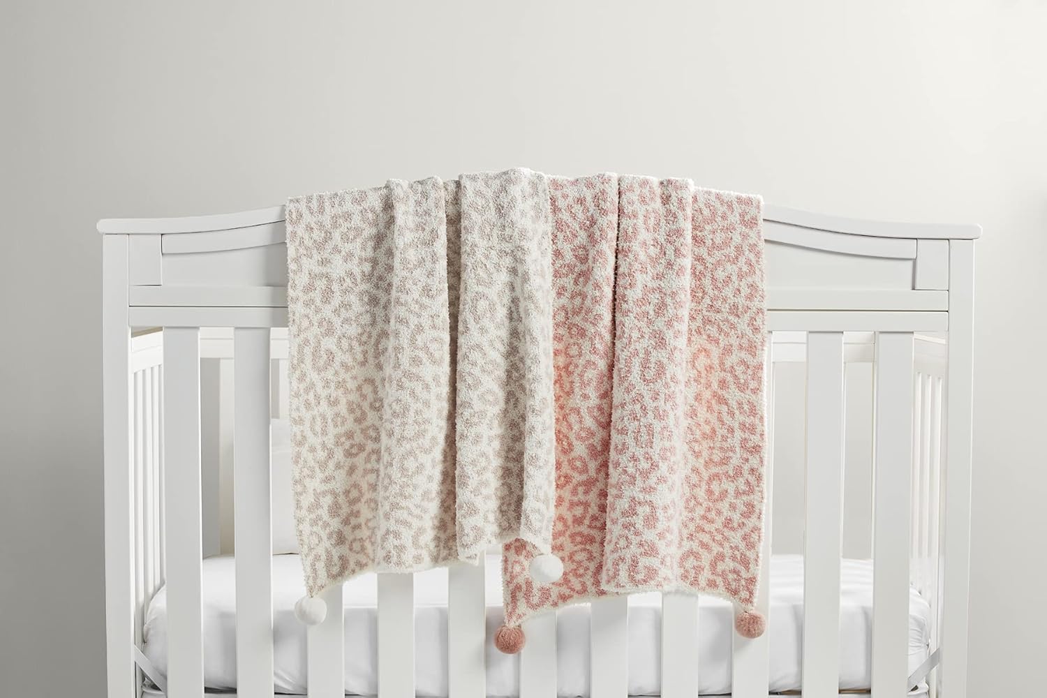 Mud Pie Baby Girls Chenille Leopard Blanket Pink 1