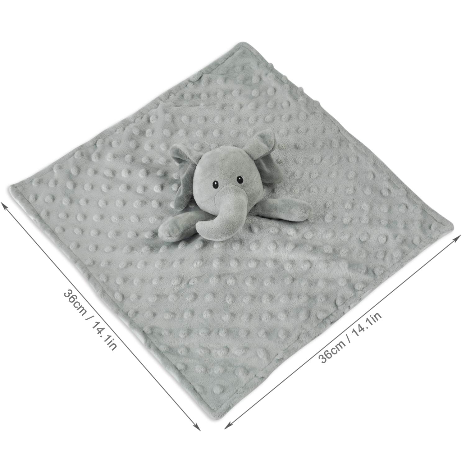 BORITAR 14 Inch Elephant Baby Security Blanket