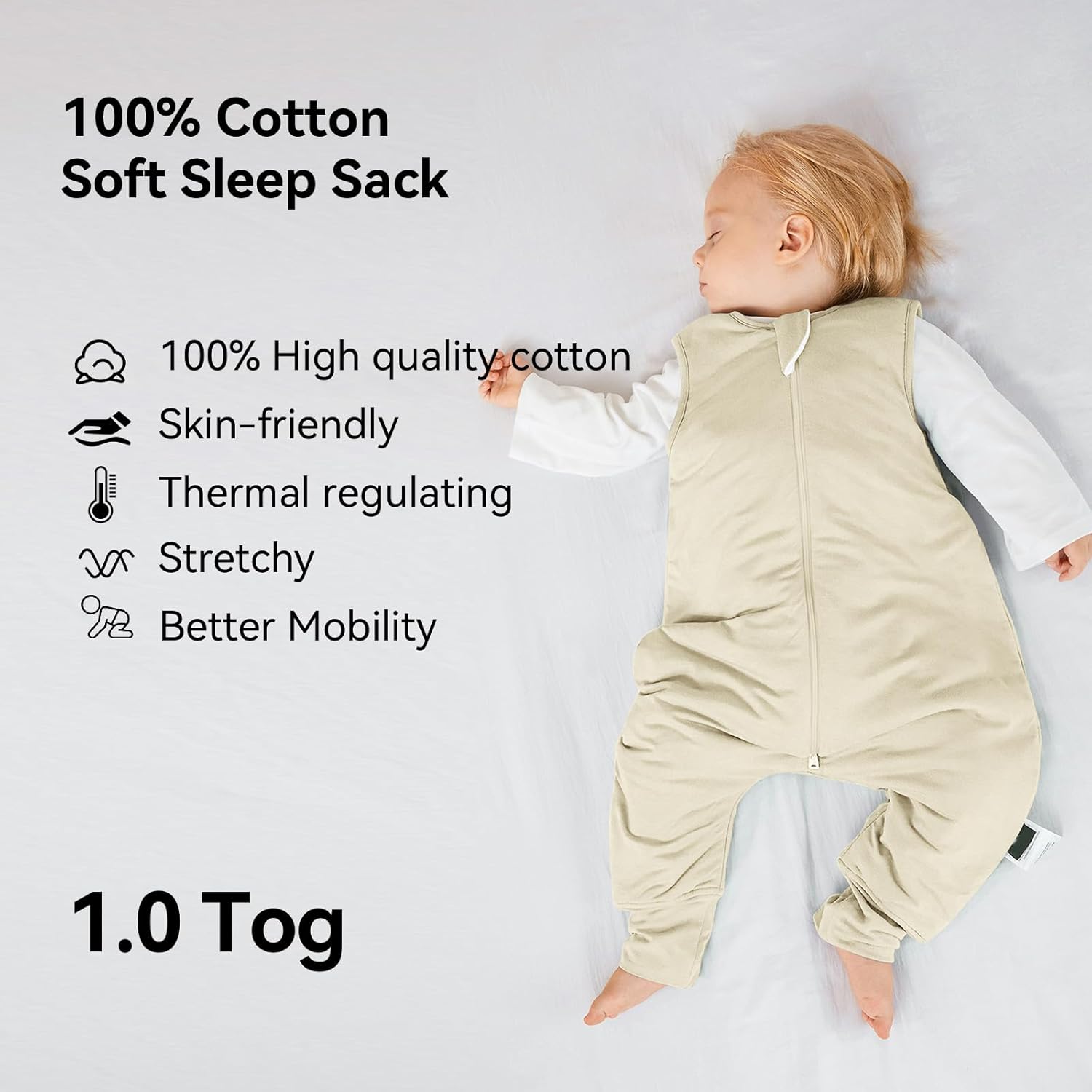 Okayinn BubblePanda Toddler Sleep Sack with Feet 3T-4T