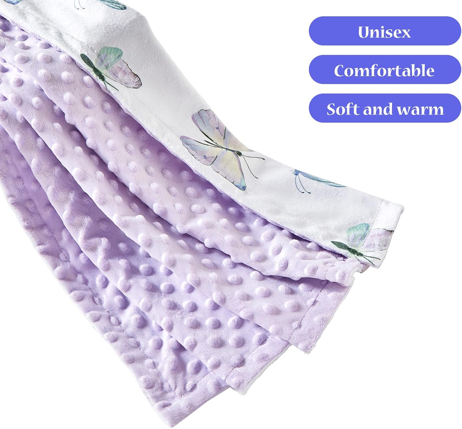 iEvolve Baby Bed Blanket Ultra Soft Double Layer Minky Sherpa Receiving Blanket