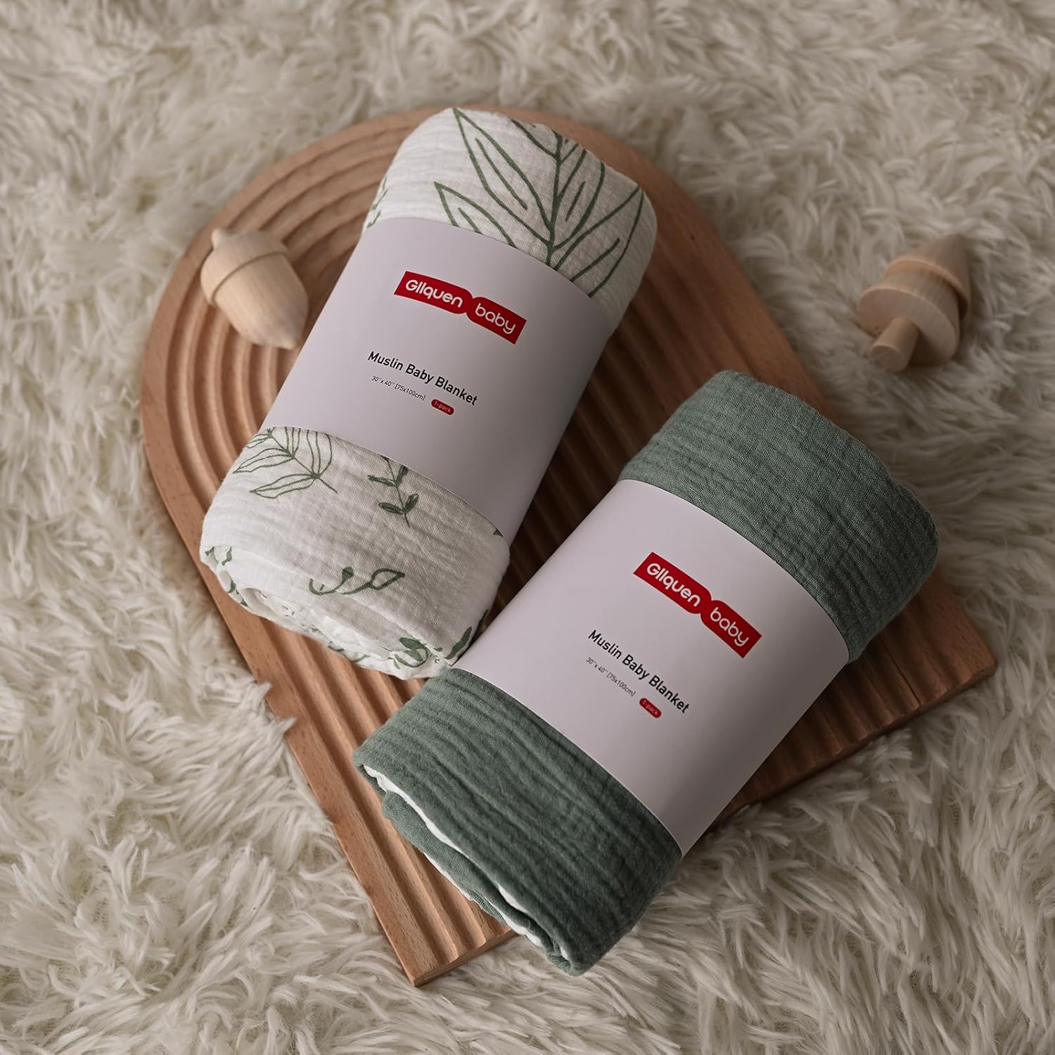 GLLQUEN BABY Double Layer Blankets for Newborns and Toddlers