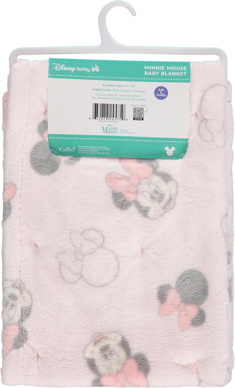 Disney Mickey and Minnie 2-Ply Baby Blanket - Soft Mink Front Textured Back