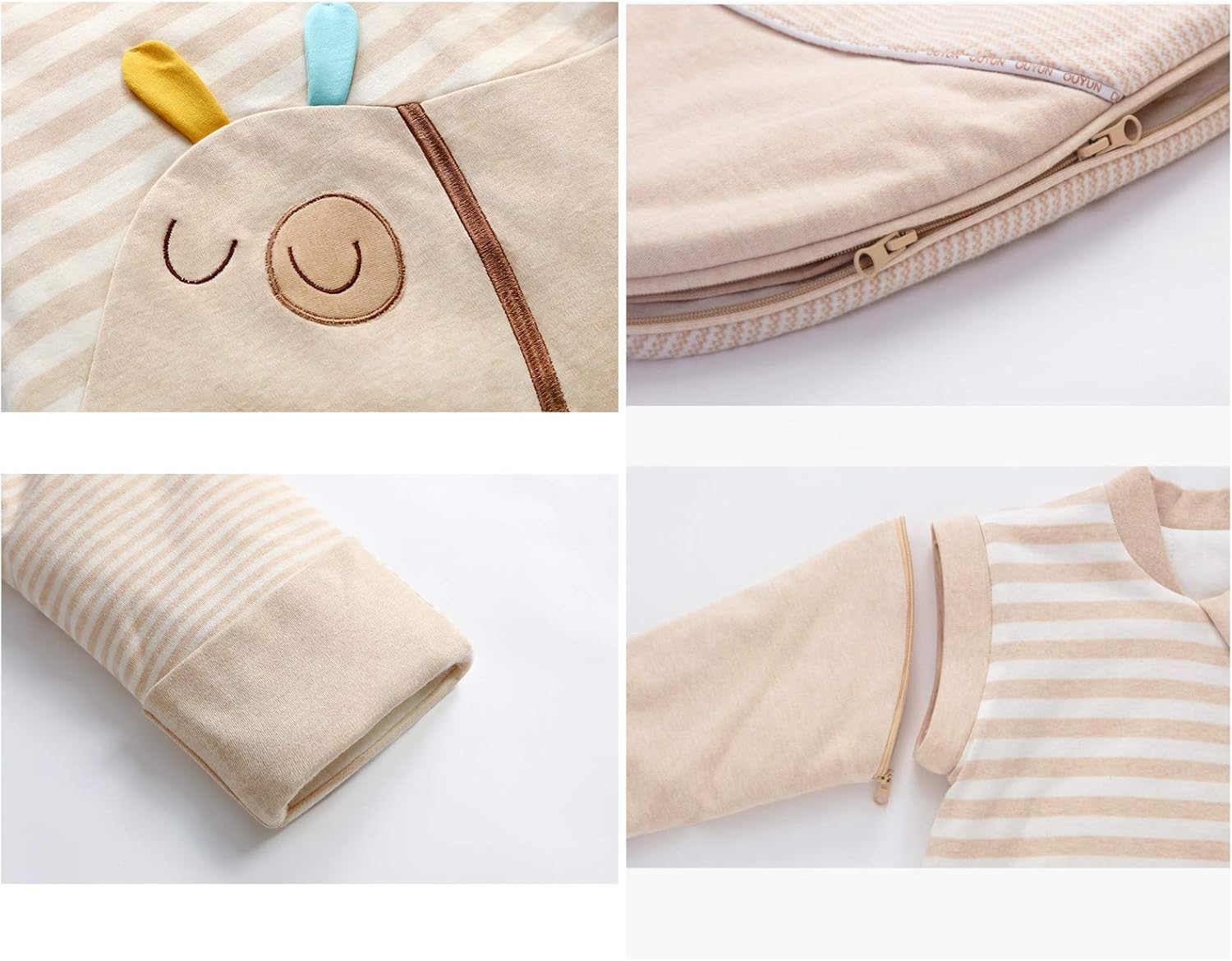 OuYun Organic Sleeping Bag with Detachable Sleeves