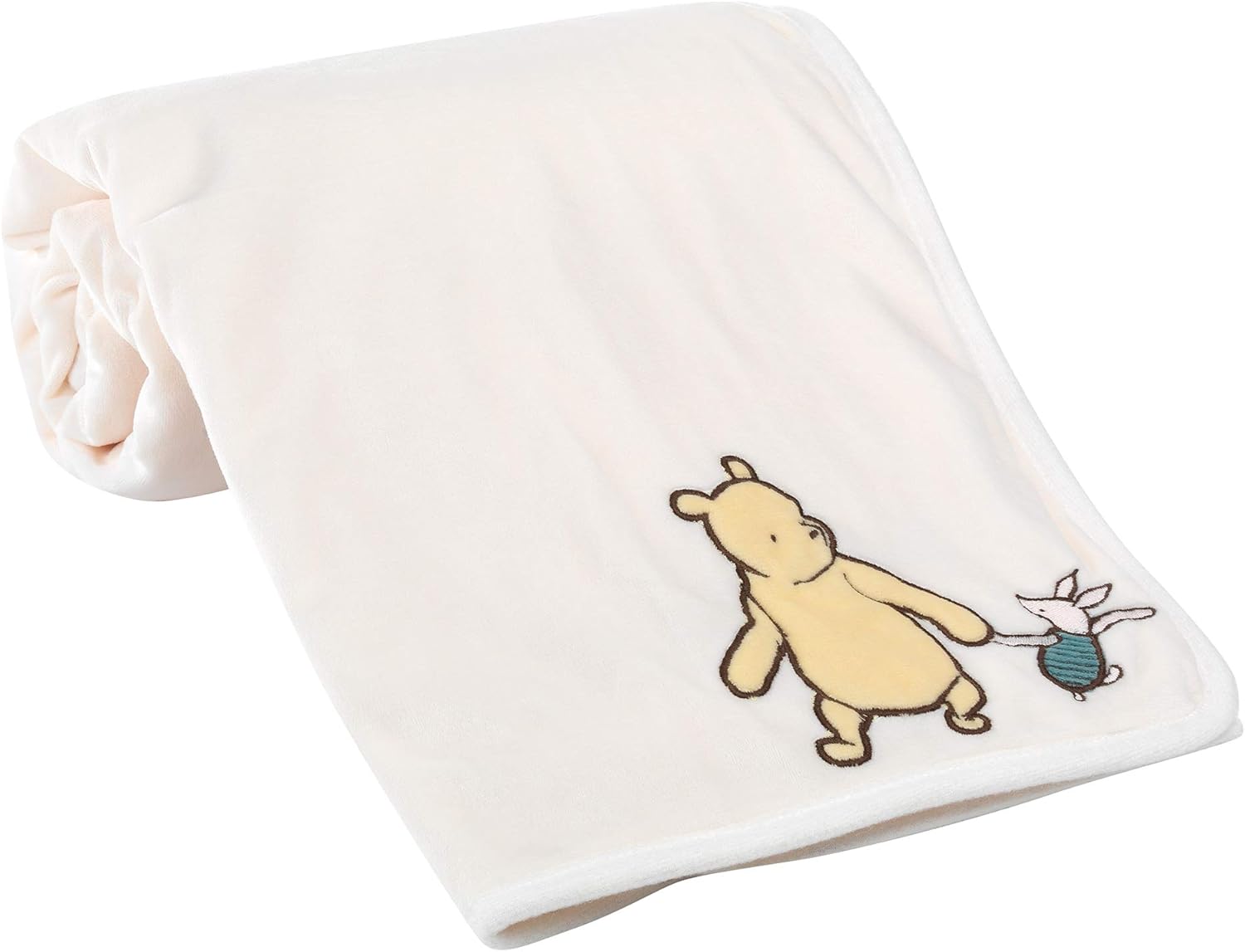 Lambs Ivy Disney Baby Storytime Pooh Ultra Soft Fleece Blanket - Cream