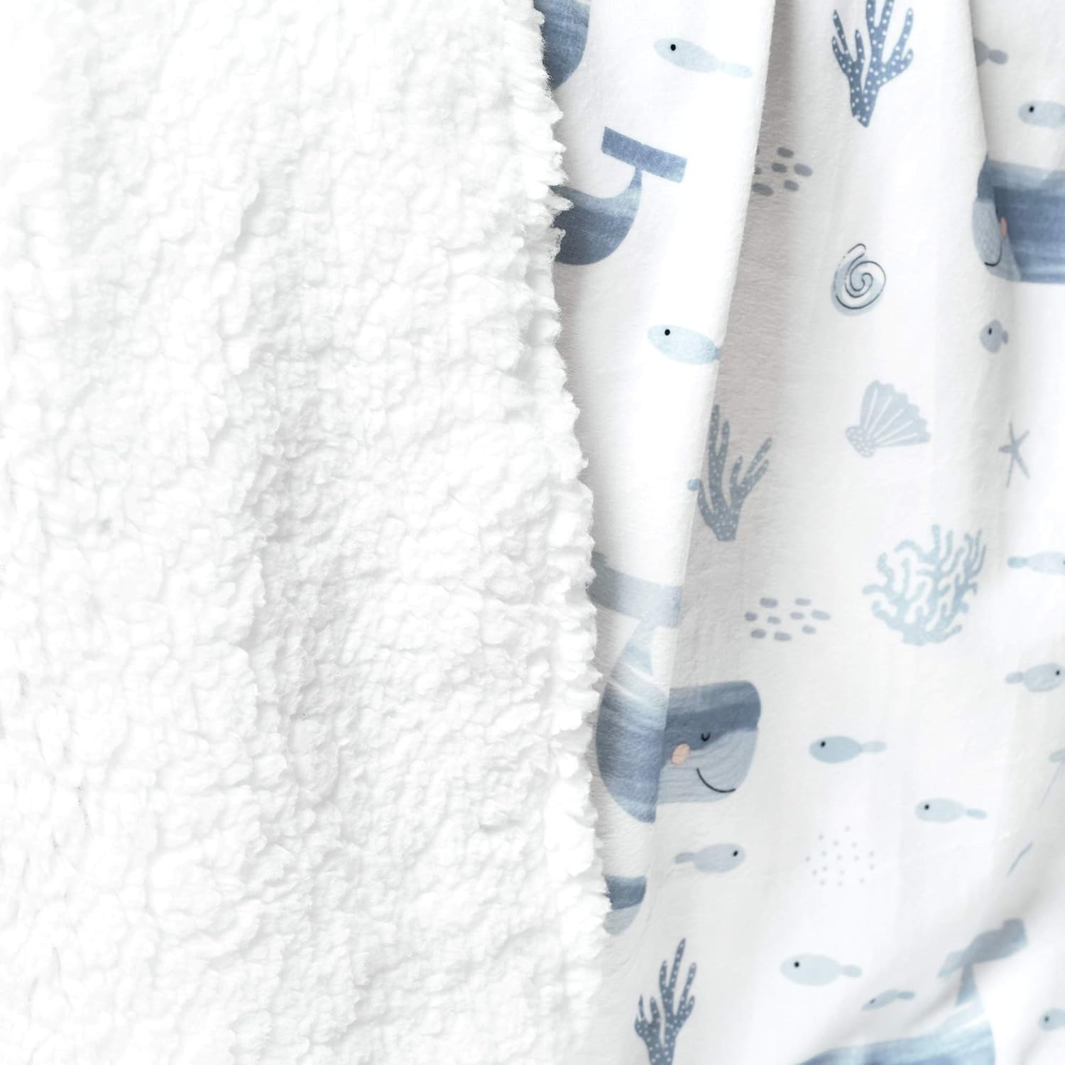 Lush Decor Baby Seaside Sherpa Blanket 30x40