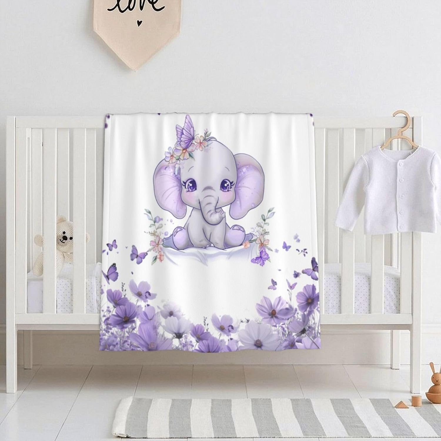 Personalized Baby Blanket with Name Custom Flannel Throw for Kids
