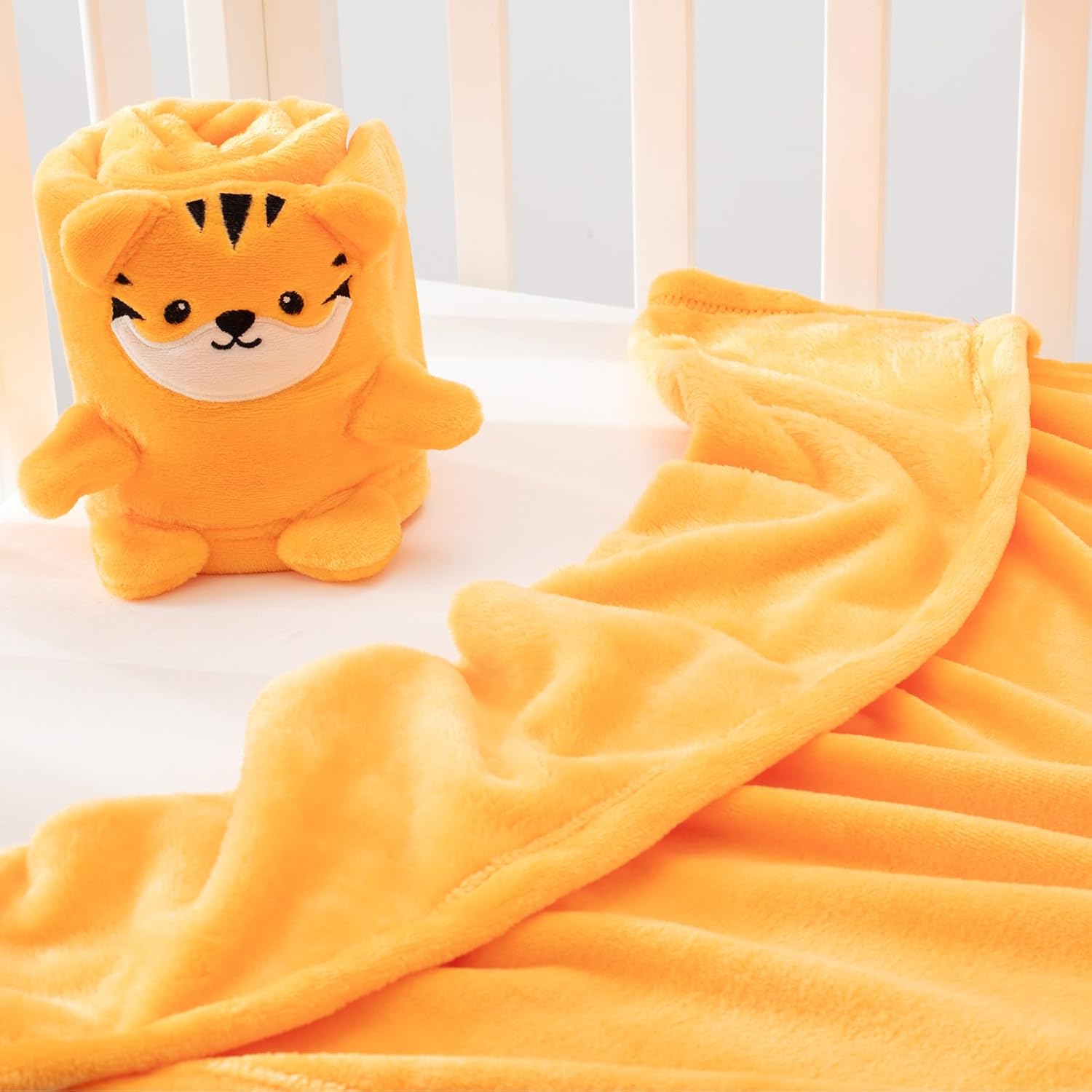 Babyhuggle Foldable Tiger Plush Blanket