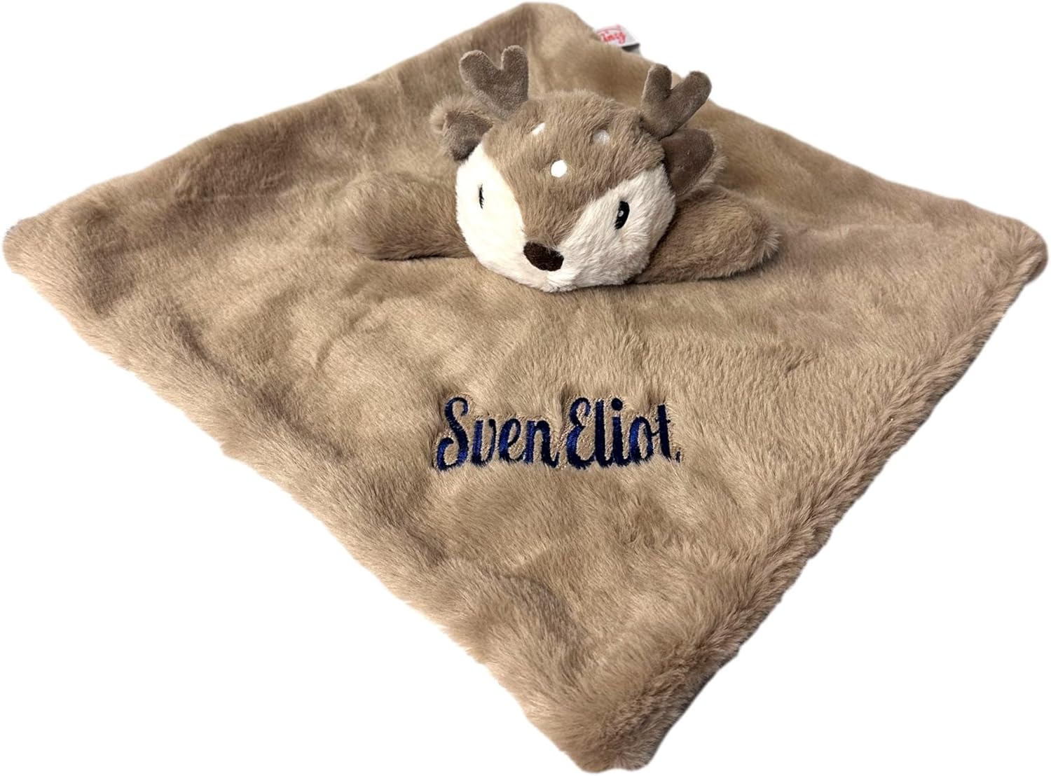 Personalized Plush Fawn Reindeer Baby Lovey Security Blanket