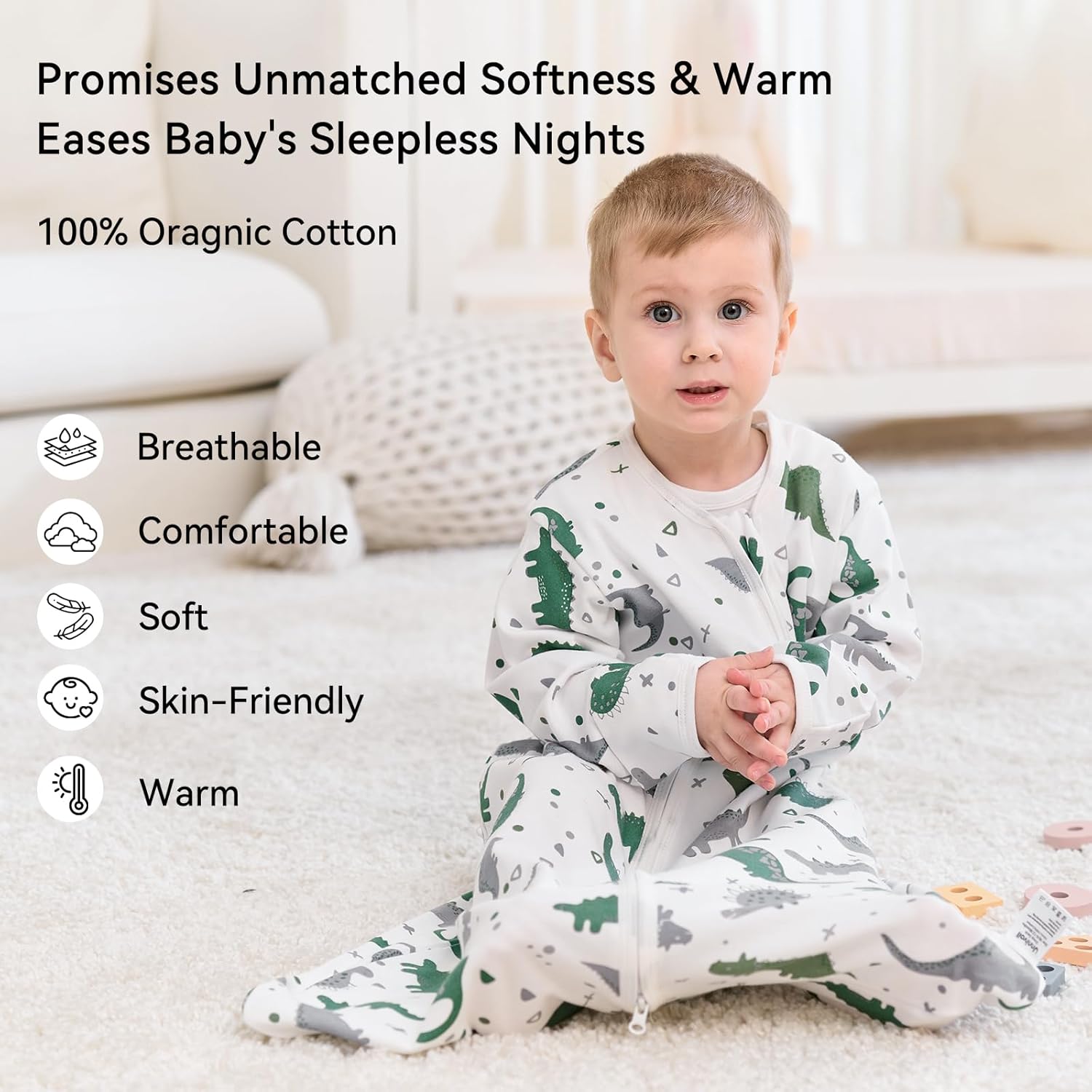 Unnivoll Baby Sleep Sack 6-12 Months 2 Pack 05 Tog