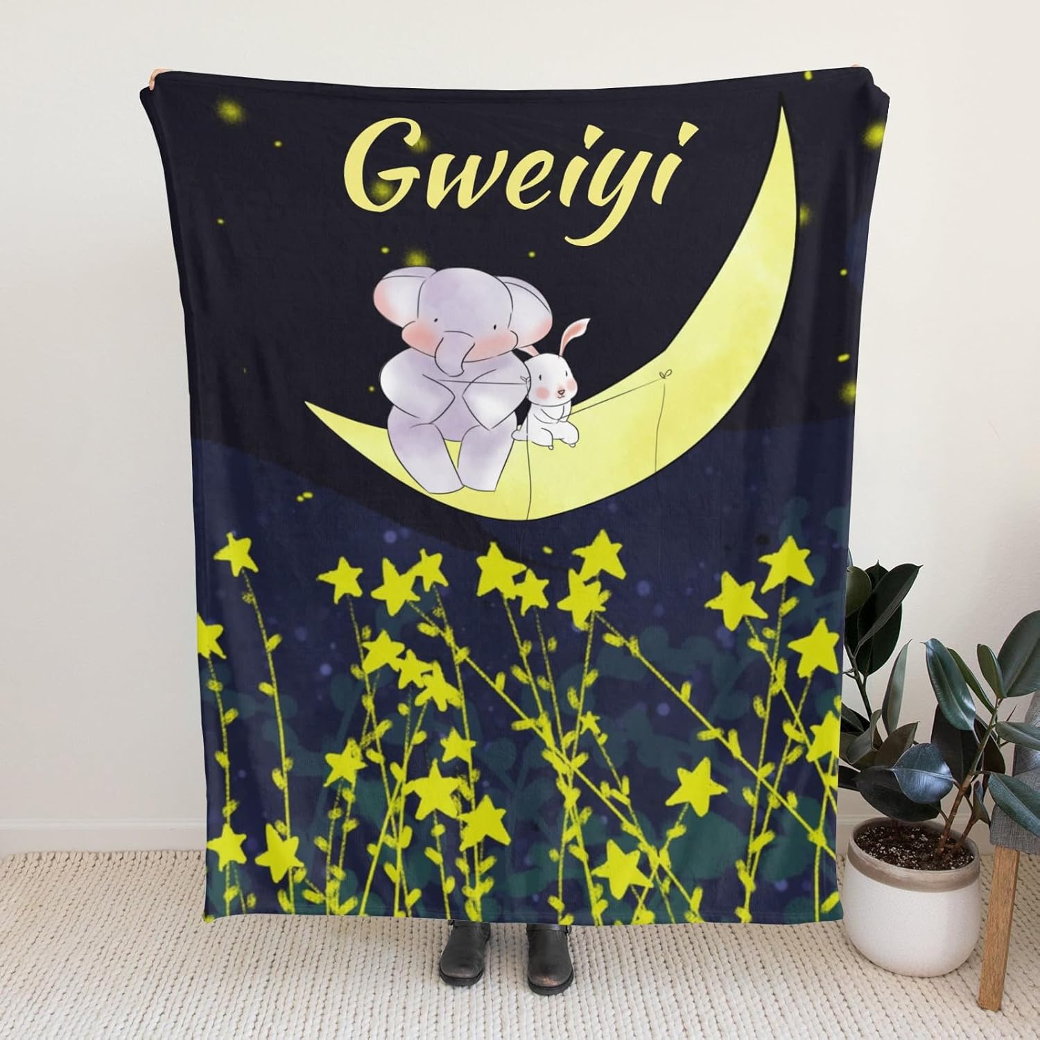 Personalized Baby Blanket with Name 40x50 Inches