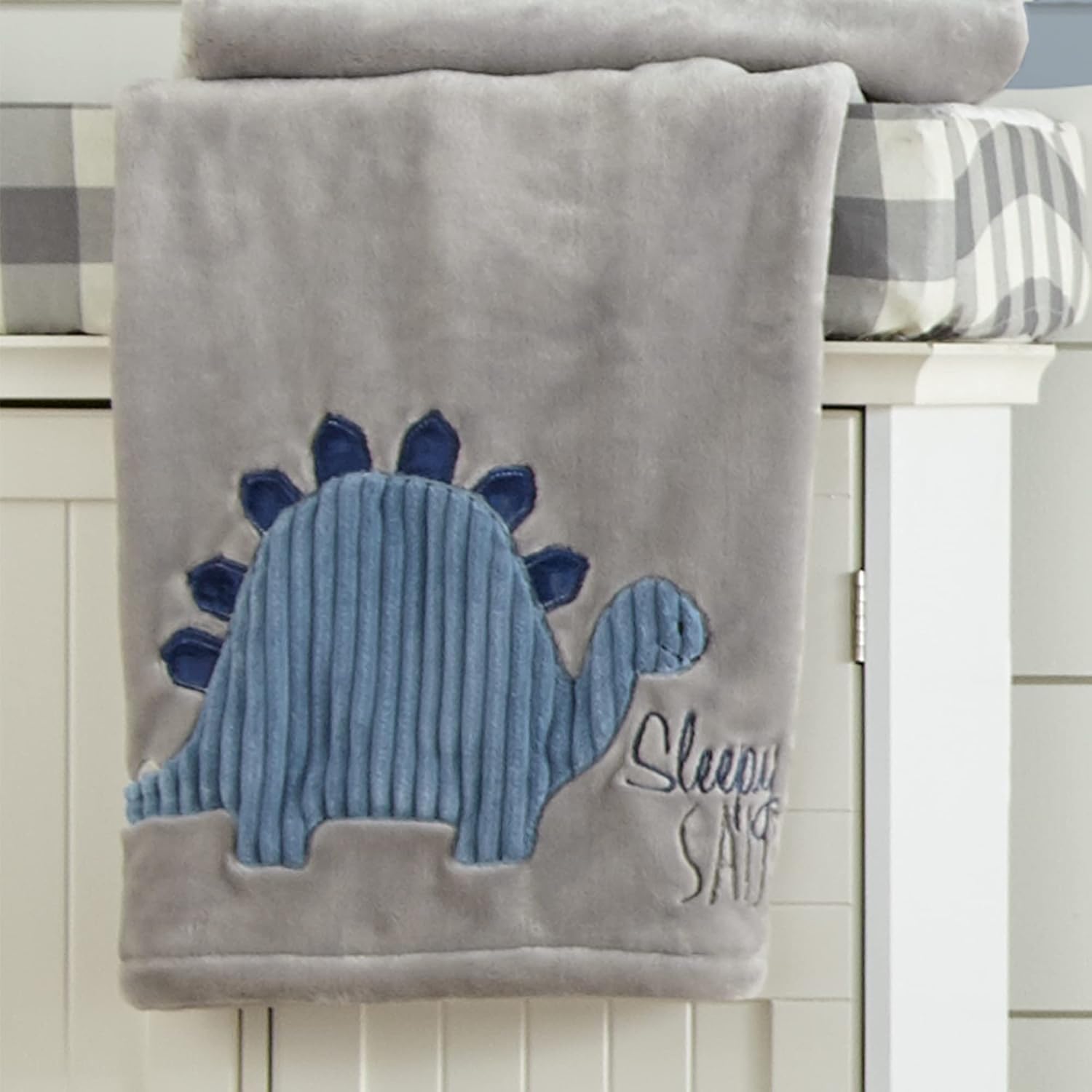 Levtex Baby Kipton Plush Blanket - Dinosaur Applique