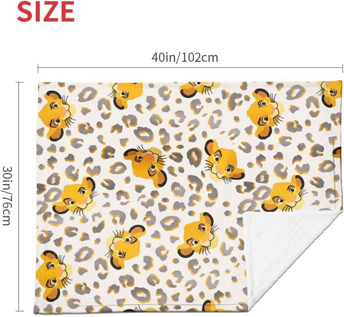 Partrest Baby Blanket - 30x40 Inch Lion Leopard Christmas Crib Blanket