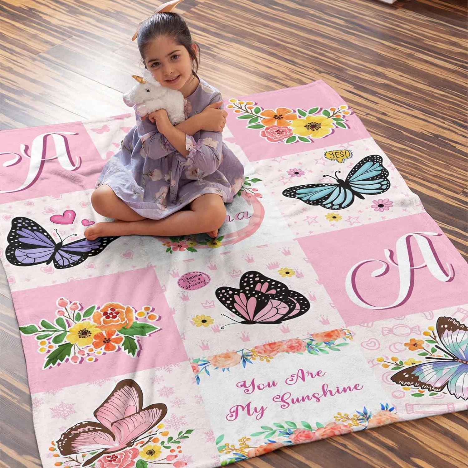 Custom Baby Blanket with Name for Newborn 1