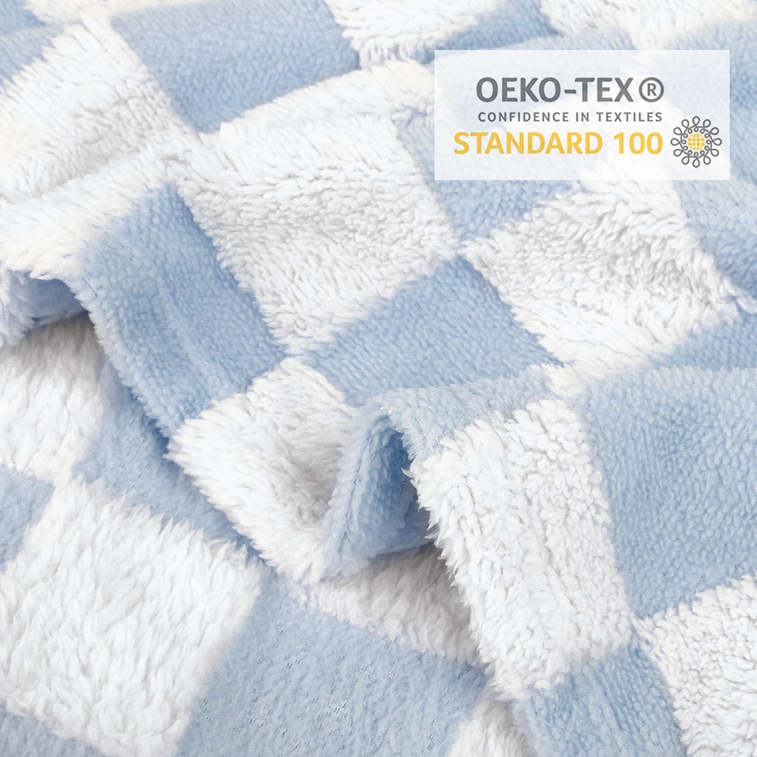 HOMRITAR Checkered Baby Blanket Reversible 30x40 Inch