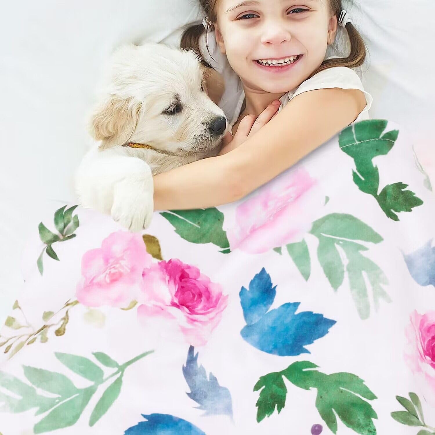 HOMRITAR Baby Blanket for Girls Super Soft Double Layer Minky