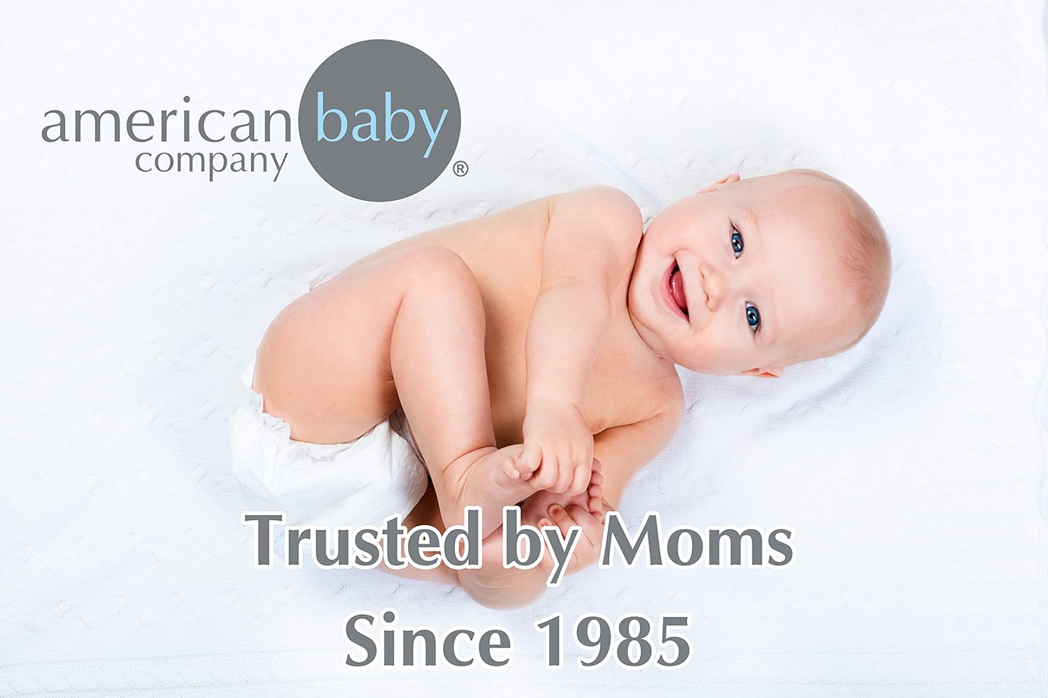American Baby Company Fleece Blanket with Satin Trim Gray 30x40