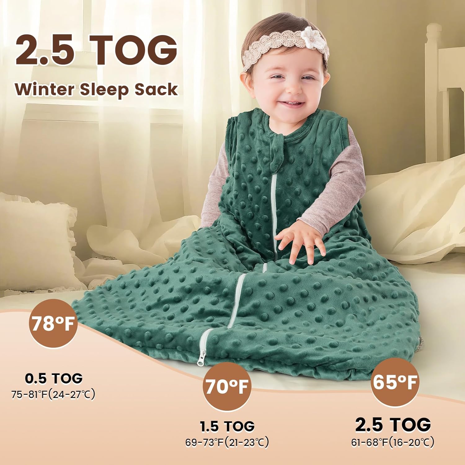 PHF 25 TOG Sleep Sack for 12-18 Months Green 1