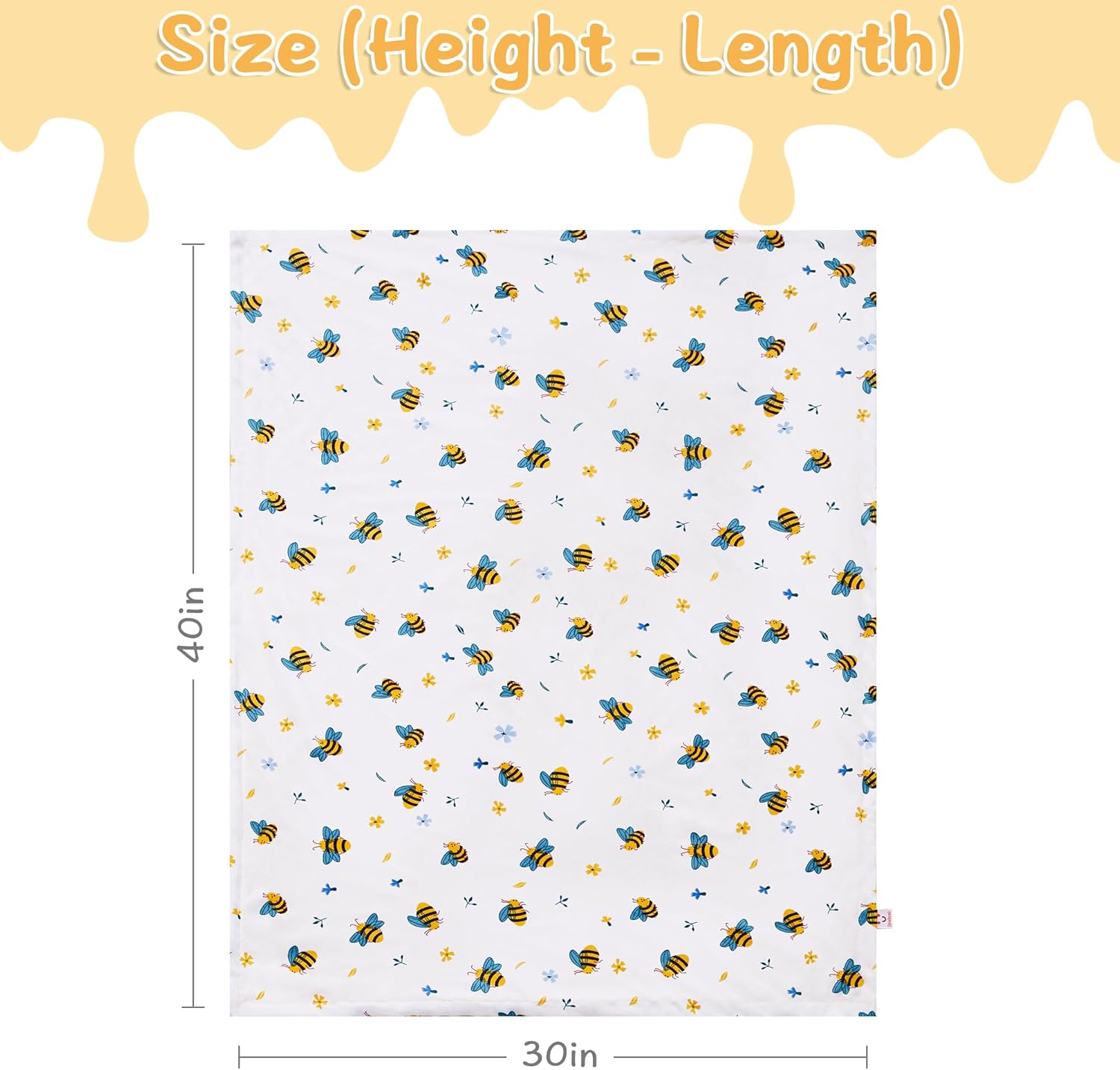 QSTEHEML Baby Blanket Neutral Super Soft Minky